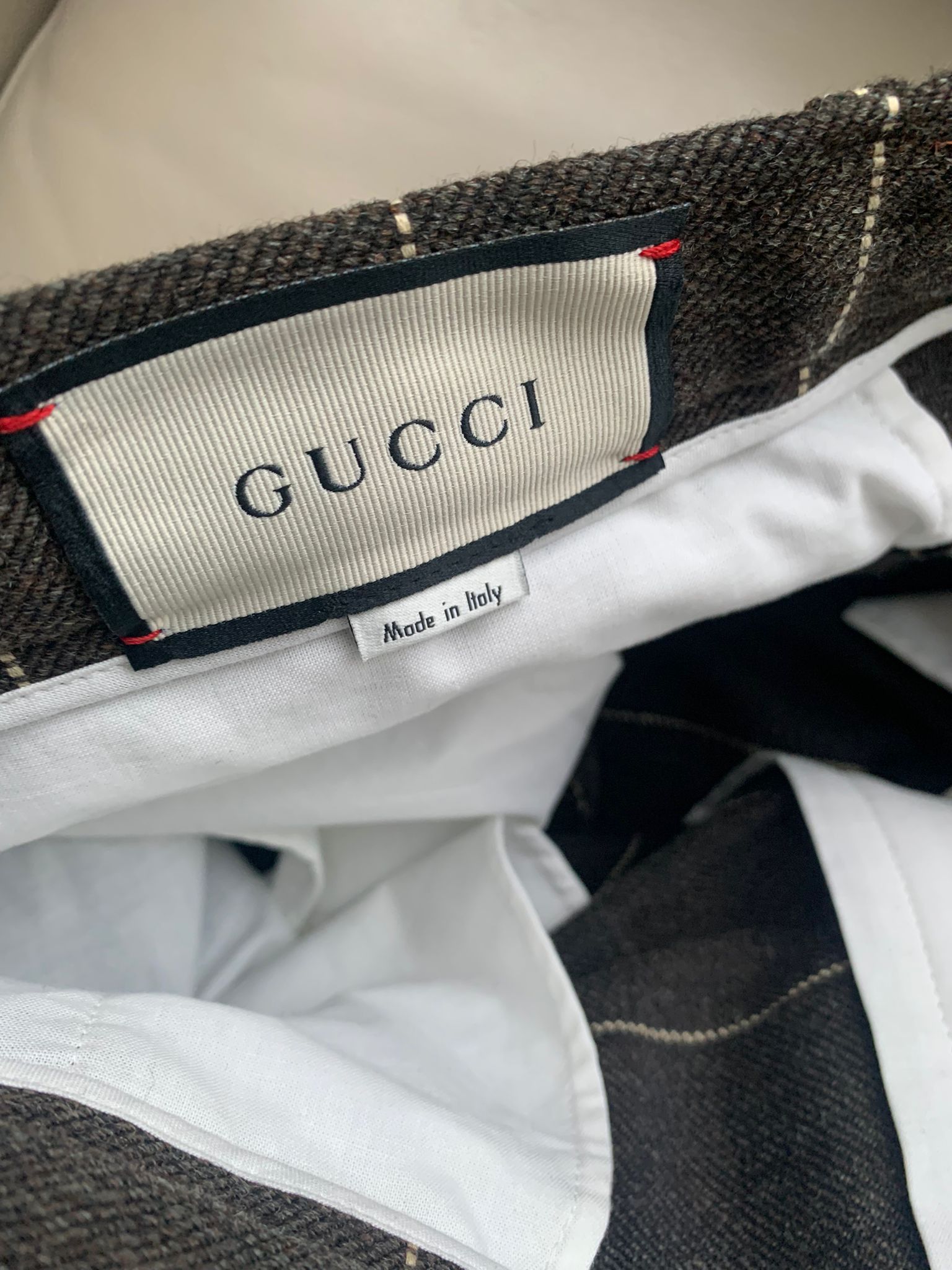 Gucci Casual Pants - Wool Overcheck in Dark Grey Size US 32 / EU 48 - 10 Thumbnail