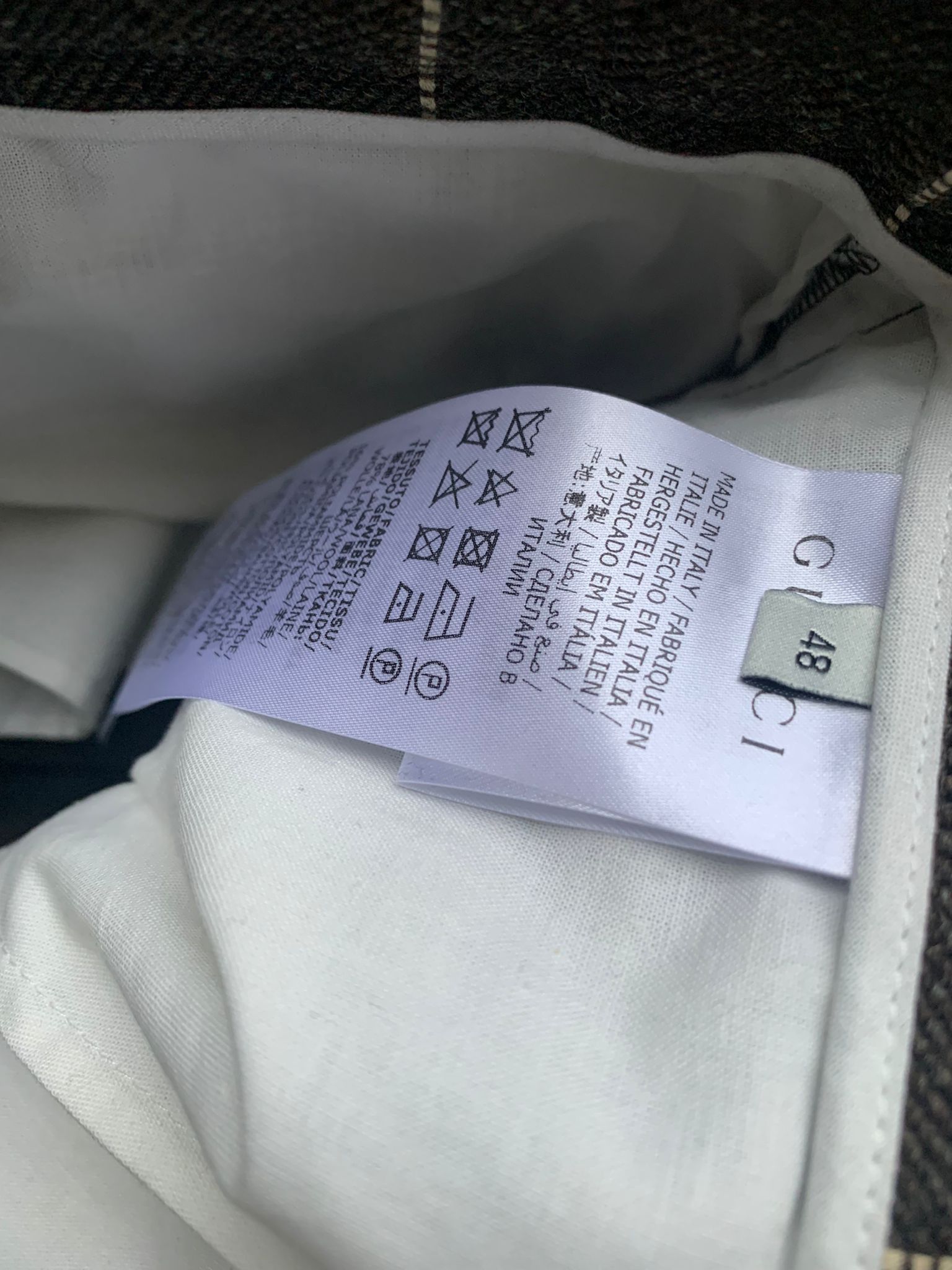 Gucci Casual Pants - Wool Overcheck in Dark Grey Size US 32 / EU 48 - 13 Thumbnail