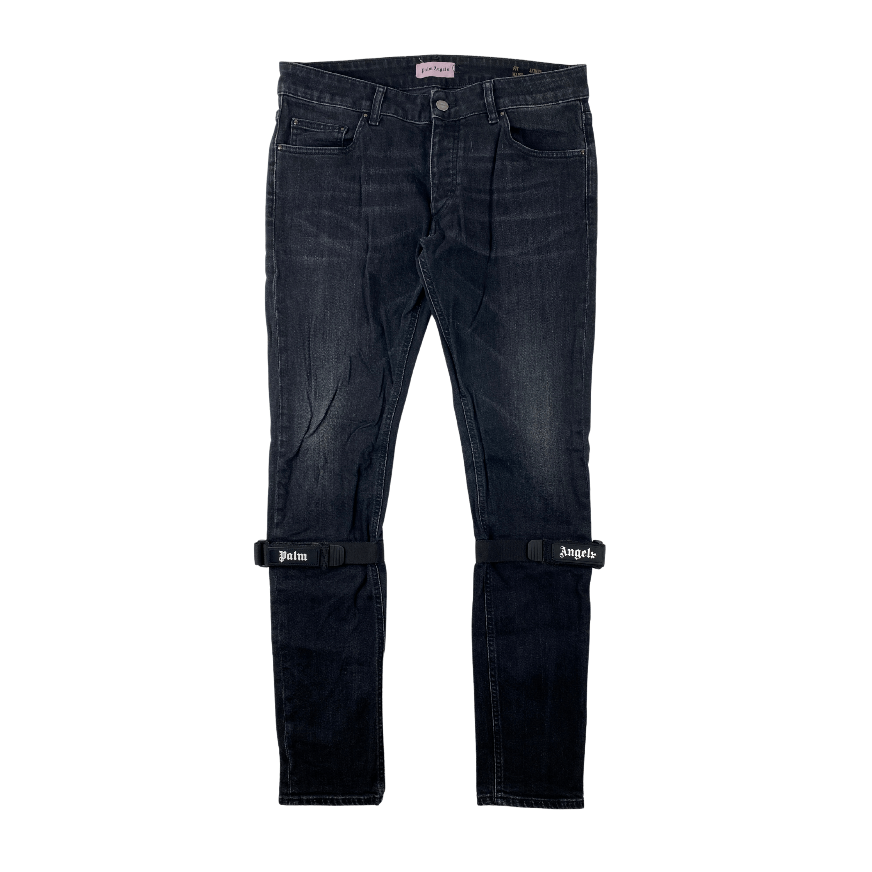 Palm Angels Palm Angels Grey Strap Jeans Size US 33 - 2 Thumbnail