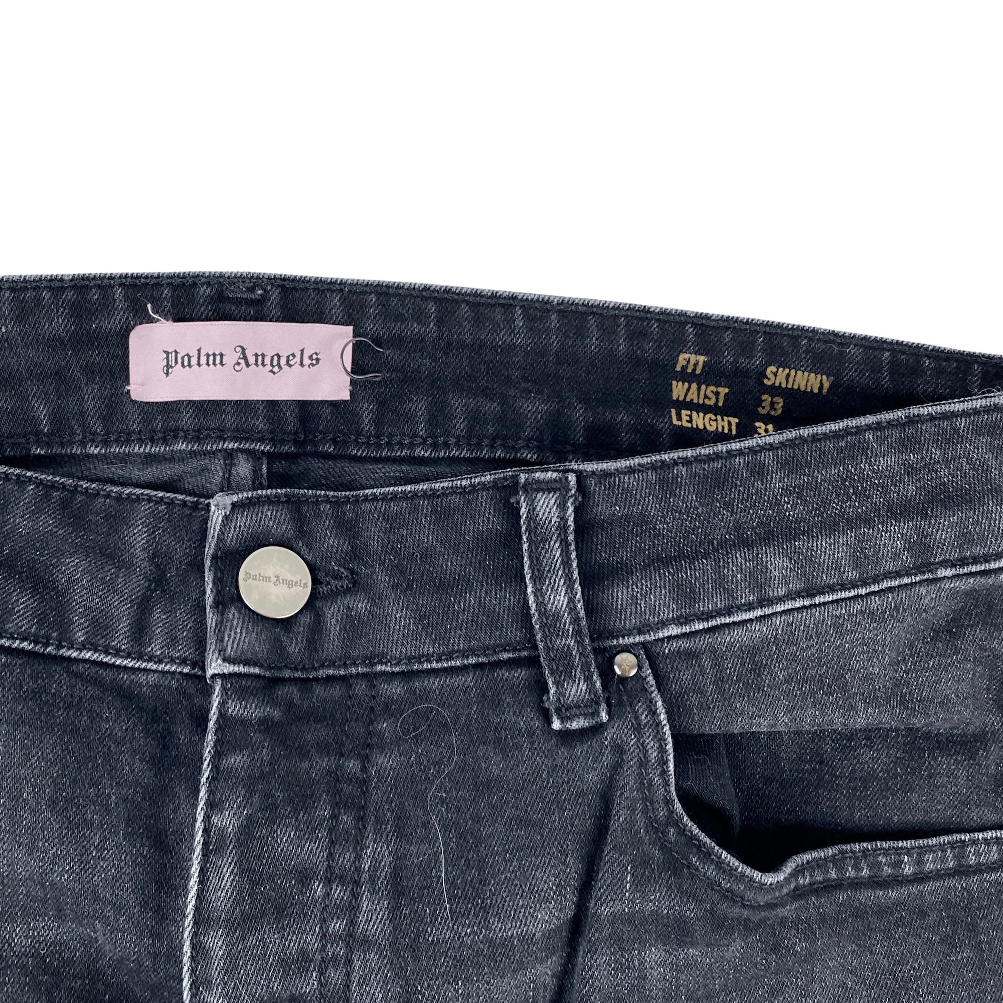Palm Angels Palm Angels Grey Strap Jeans Size US 33 - 5 Thumbnail