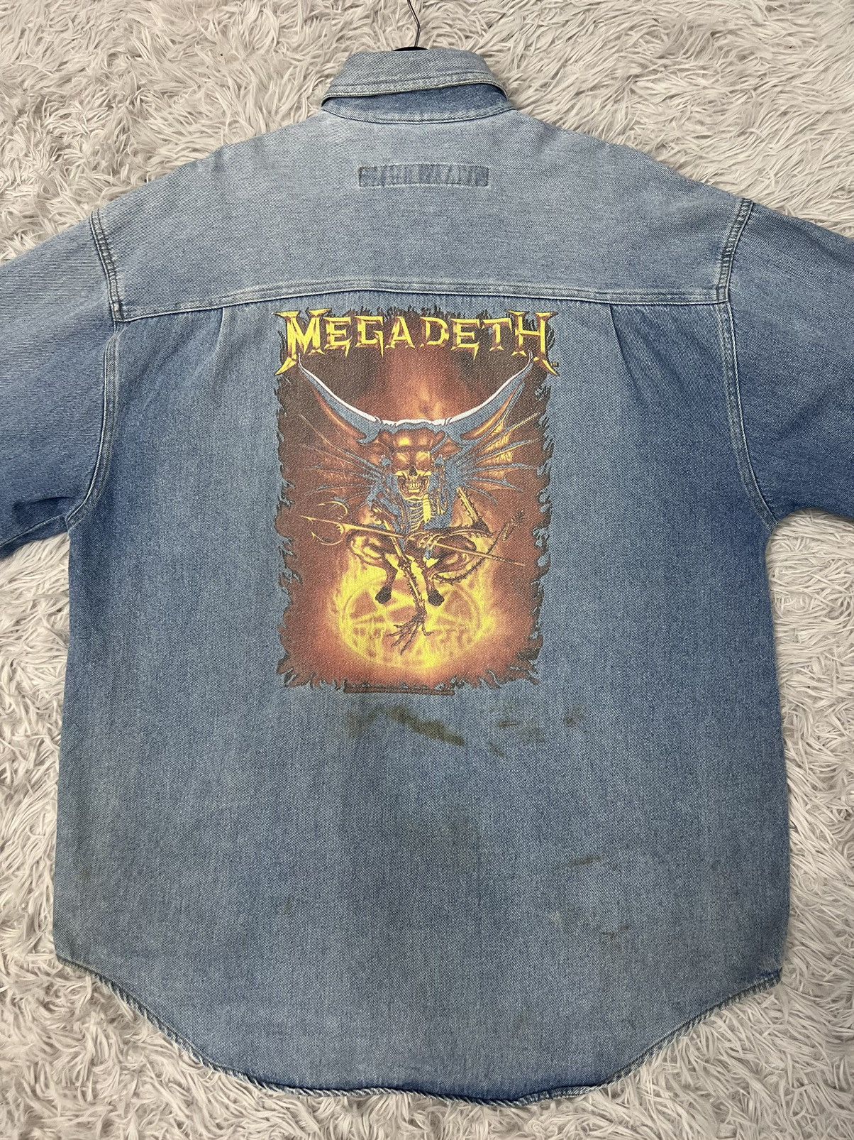 Vintage VINTAGE MEGADETH DENIM SHIRT CUSTOM BY ZIP CODE Size US XL / EU 56 / 4 - 9 Thumbnail