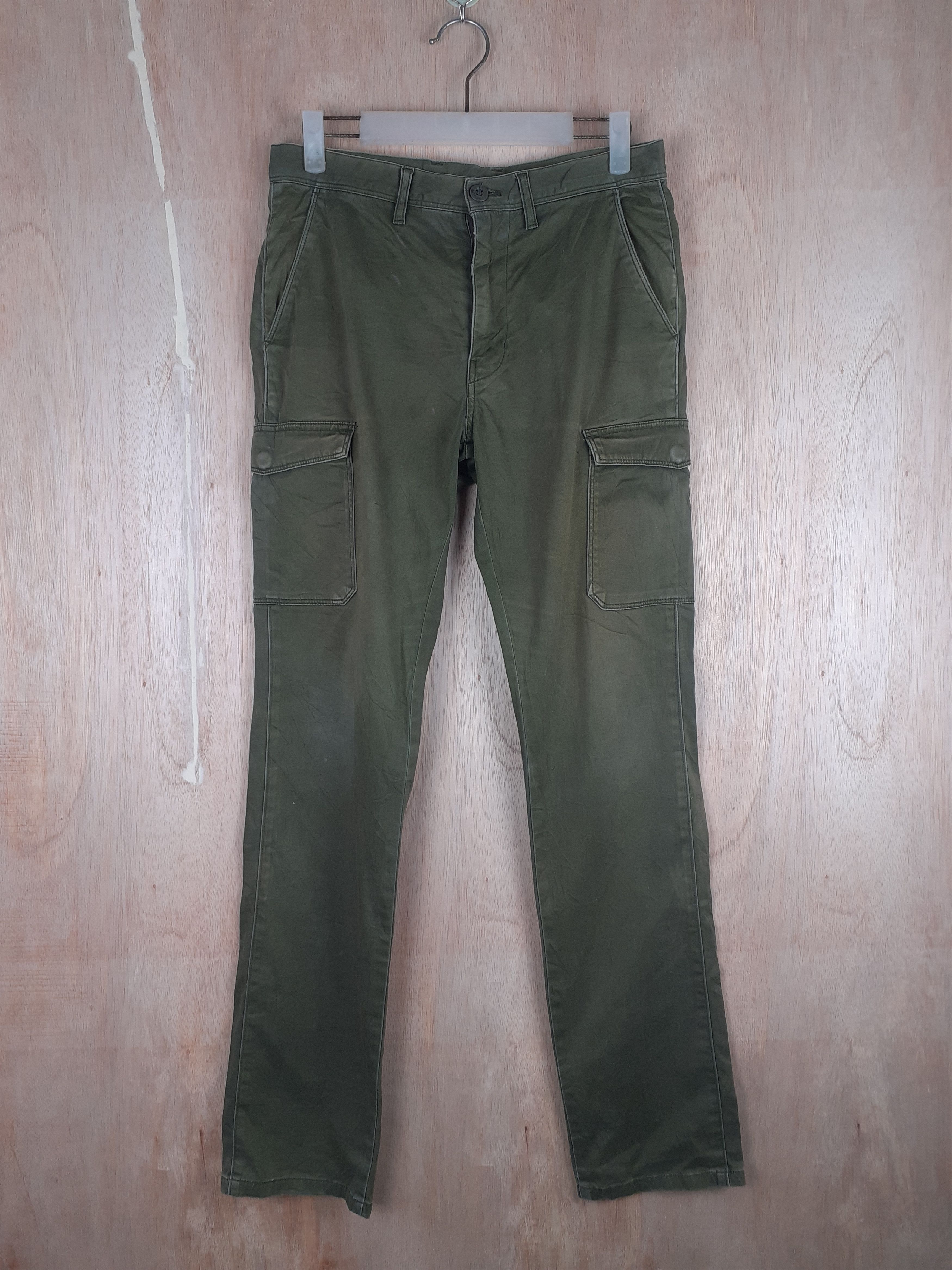 image of Vintage Japan Green Faded Multipocket Tactical Cargo Pant S244, Men's (Size 30)