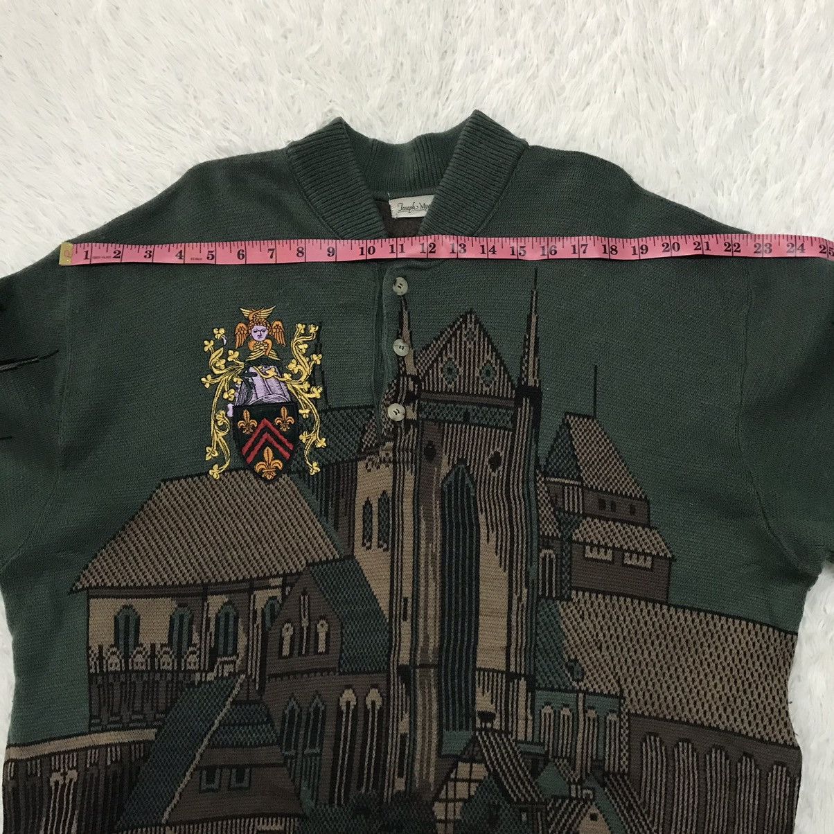 Japanese Brand Joseph Myerchin Cozy Buildings Printed Knitwear Sweater Size US L / EU 52-54 / 3 - 23 Thumbnail