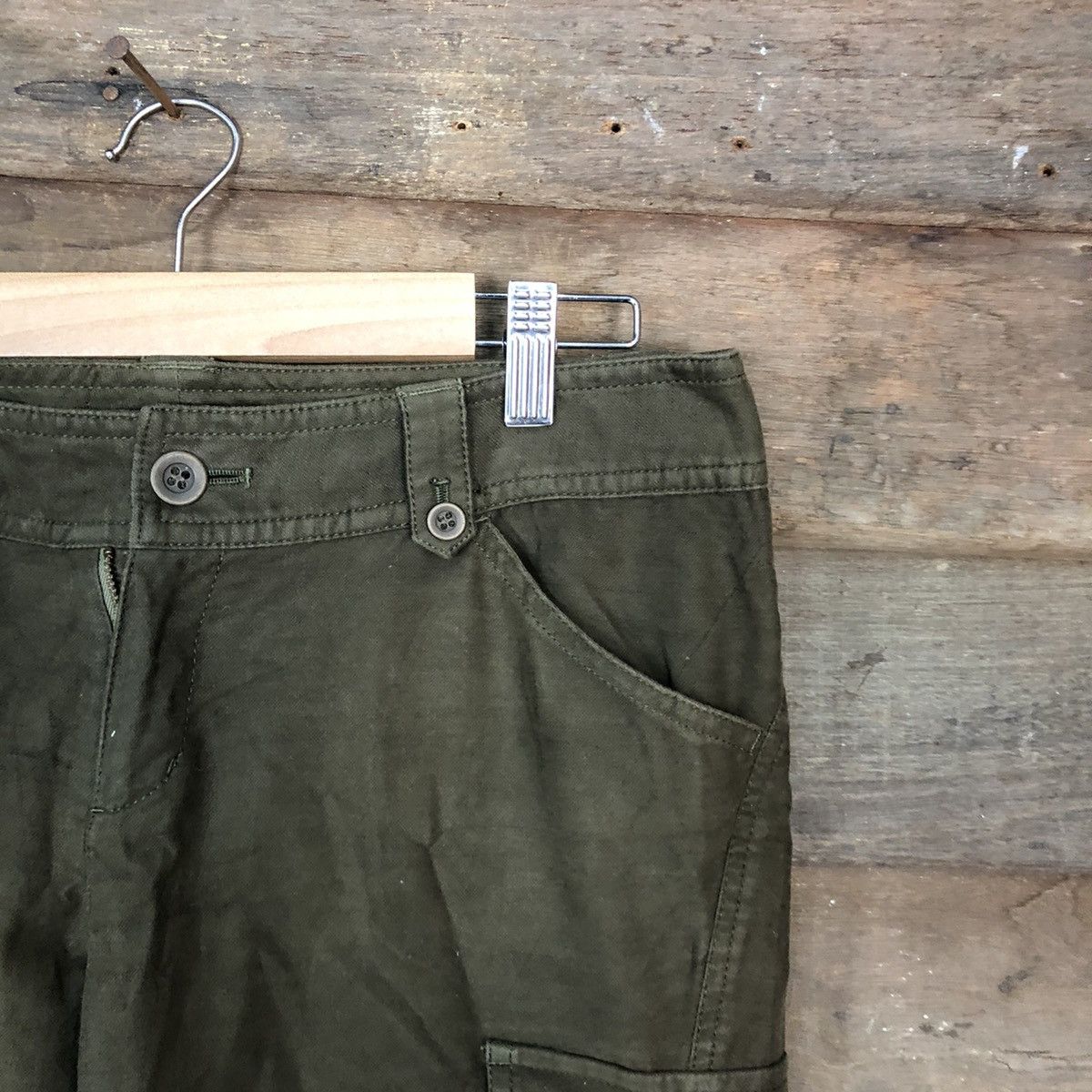 Japanese Brand New Yorkker multipocket tactical Green Cargo Pants #2646 Size US 30 / EU 46 - 5 Thumbnail