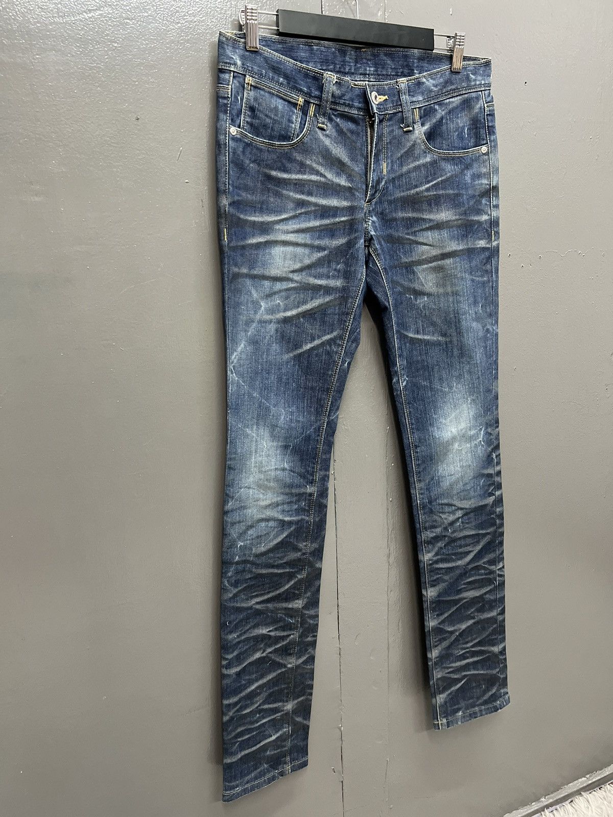 Neil Barrett 🔥BLAKBARRET BY NEIL BARRET DISTRESSED RUGGED DENIM JEANS Size US 32 / EU 48 - 2 Thumbnail