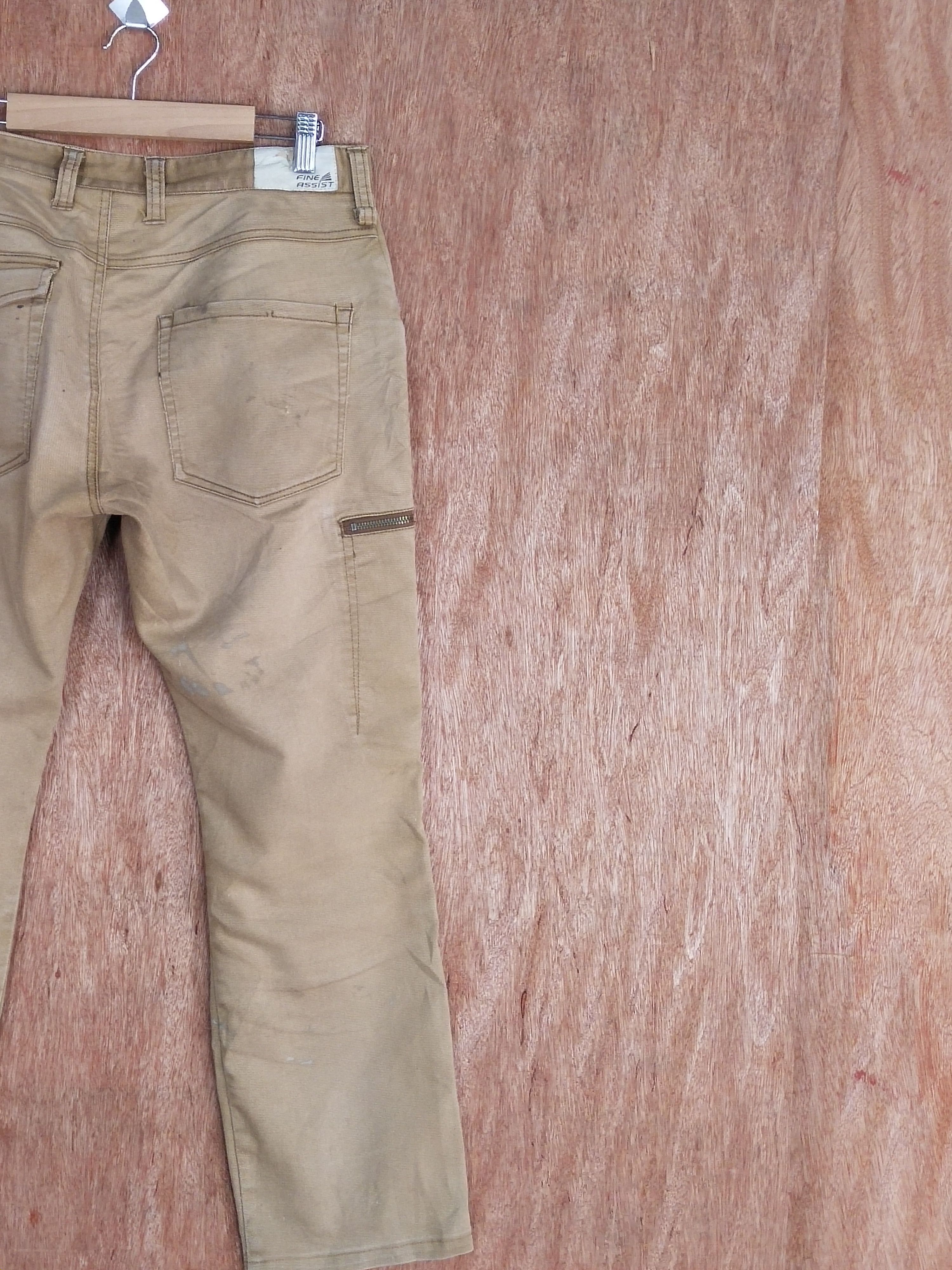 Japanese Brand Fine Assist brown multipocket thrashed cargo pants #S143 Size US 33 - 9 Thumbnail