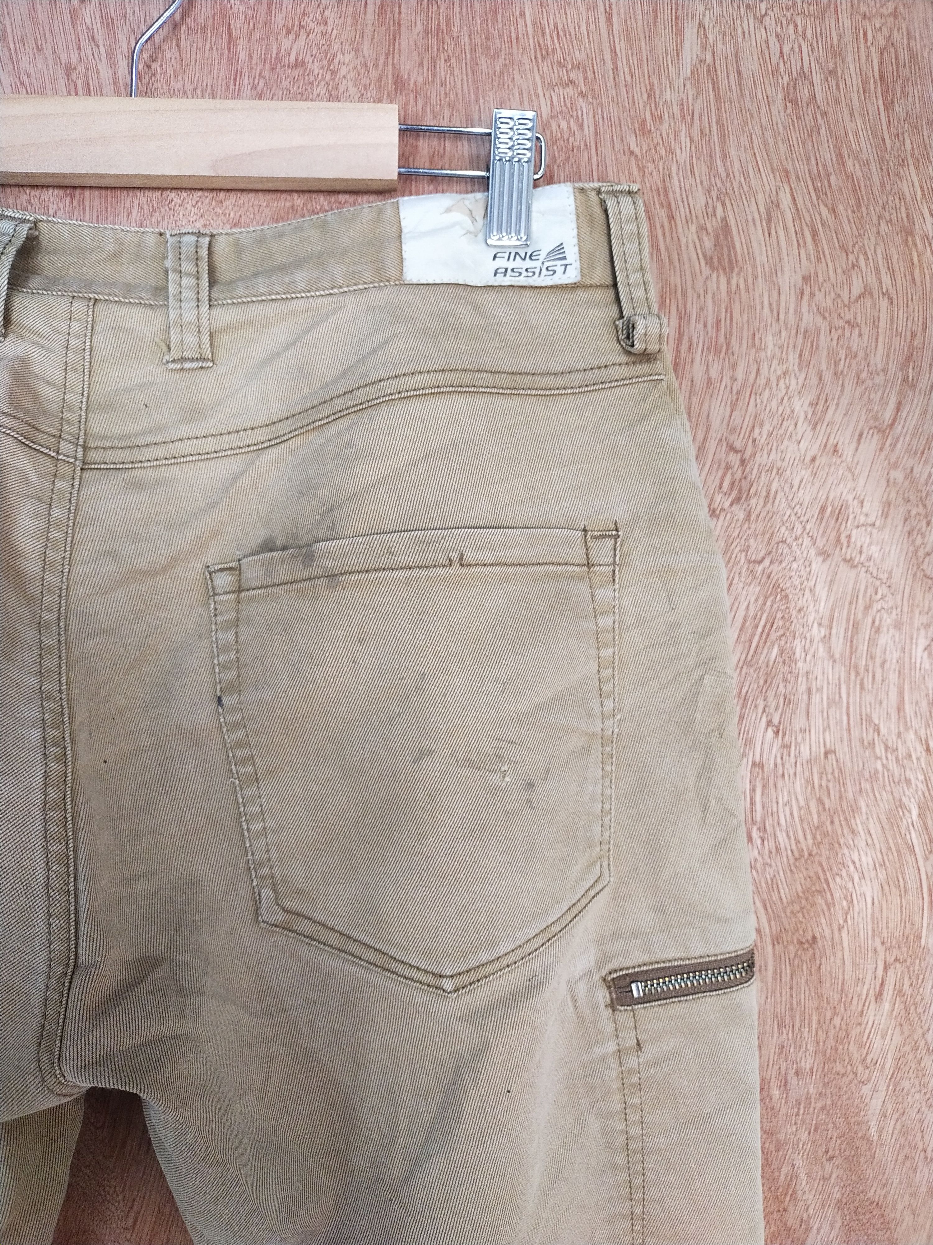 Japanese Brand Fine Assist brown multipocket thrashed cargo pants #S143 Size US 33 - 10 Thumbnail