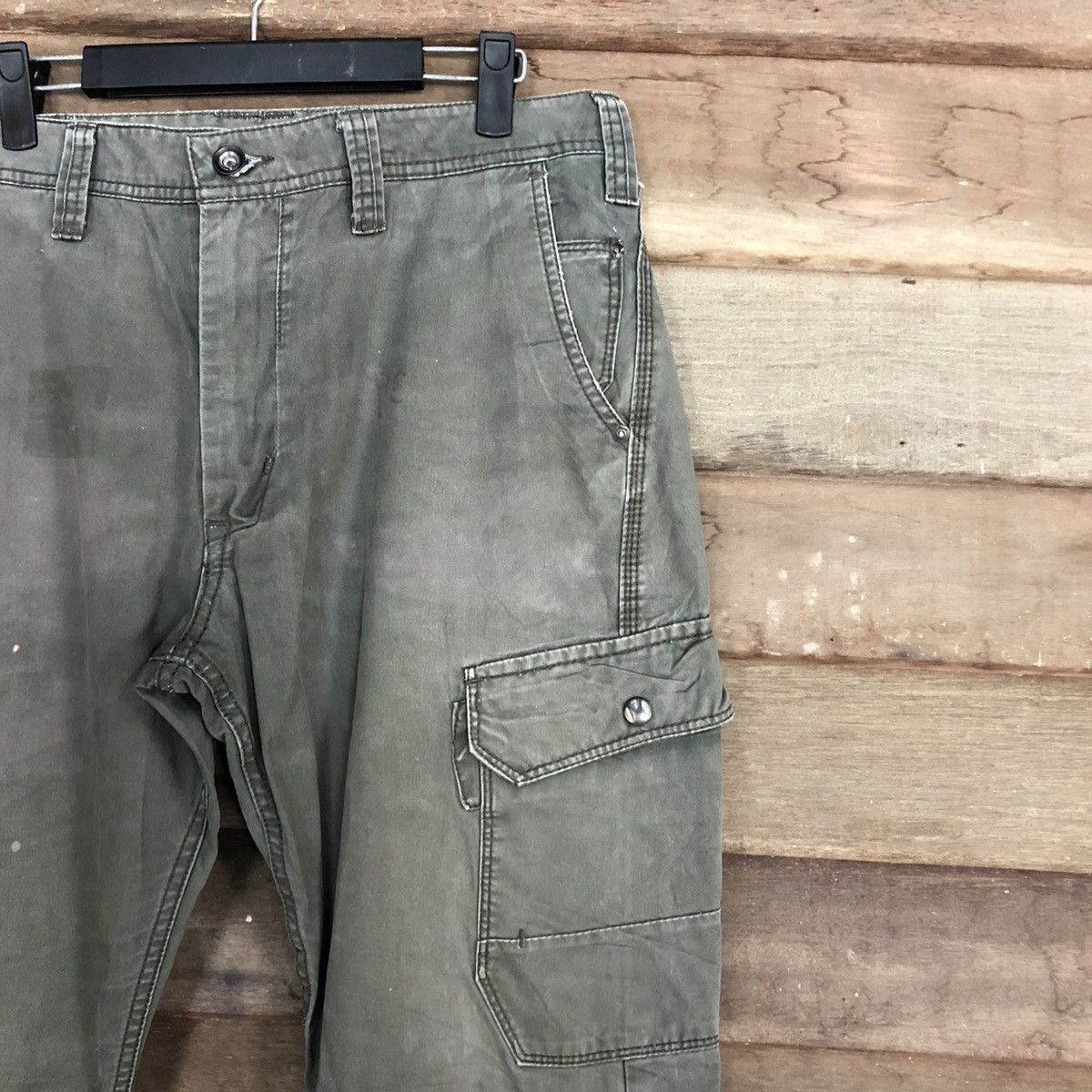 Japanese Brand × StraightFaded DLL Evenriver Grey Faded MUltipocket Cargo Pants #c695 Size US 31 - 5 Thumbnail