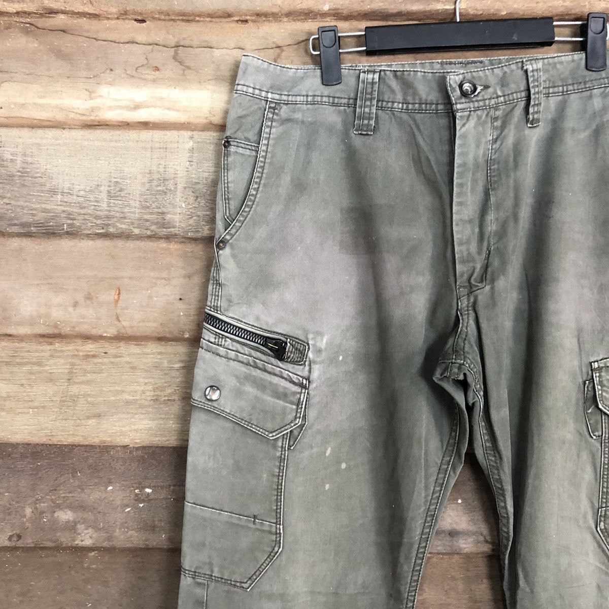 Japanese Brand × StraightFaded DLL Evenriver Grey Faded MUltipocket Cargo Pants #c695 Size US 31 - 6 Thumbnail