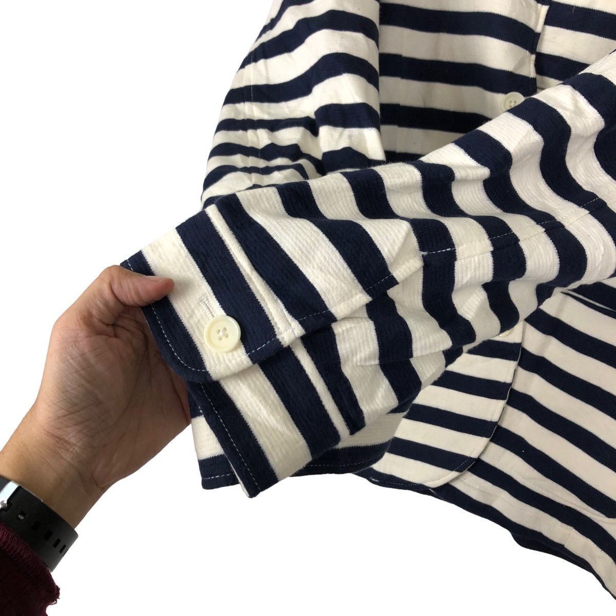 Issey Miyake VINTAGE GENERAL SUPPLY SHIPS STRIPED JACKET ISSEY MIYAKE Size US L / EU 52-54 / 3 - 11 Thumbnail
