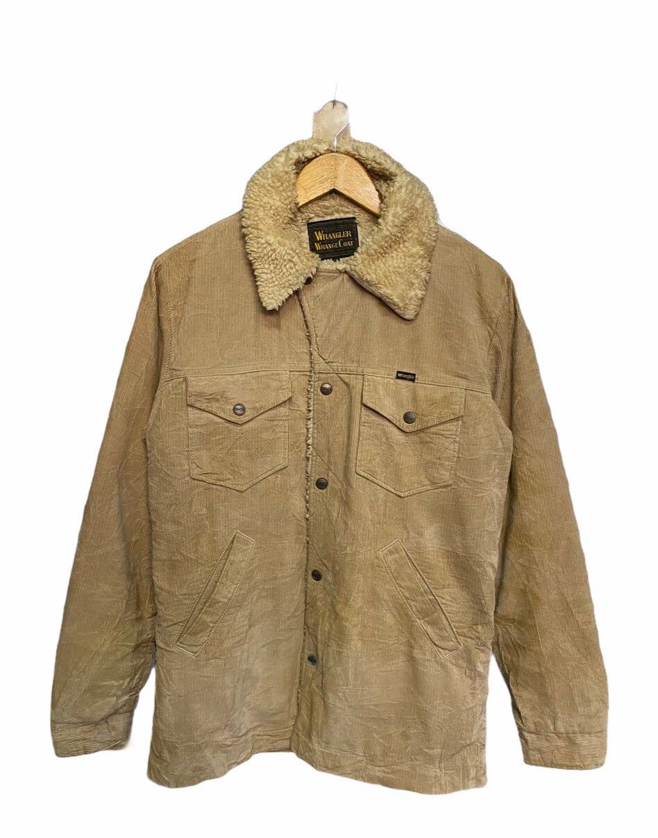 image of Vintage Wrangler Corduroy Sherpa Wrange Coat, Men's (Size Medium)