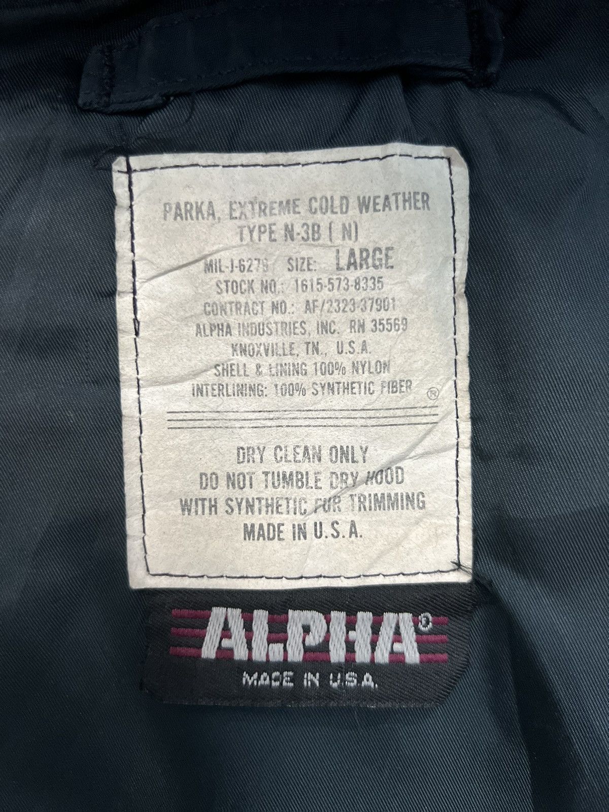 Alpha Industries ALPHA PARKA EXTREME COLD WEATHER TYPE N-3B Size US L / EU 52-54 / 3 - 15 Thumbnail