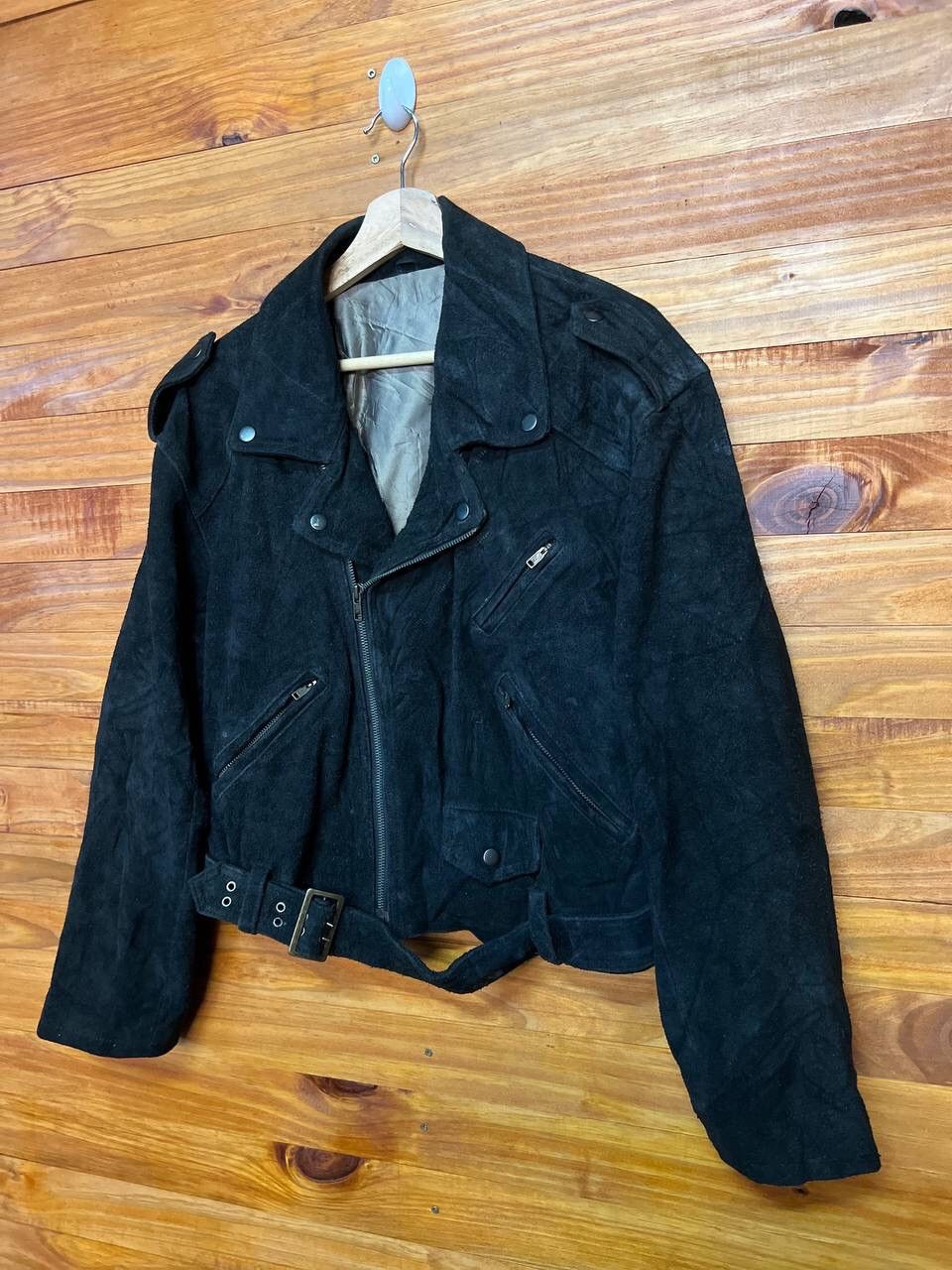 Leather VINTAGE SUEDE LEATHER BIKER JACKET Size US M / EU 48-50 / 2 - 3 Thumbnail