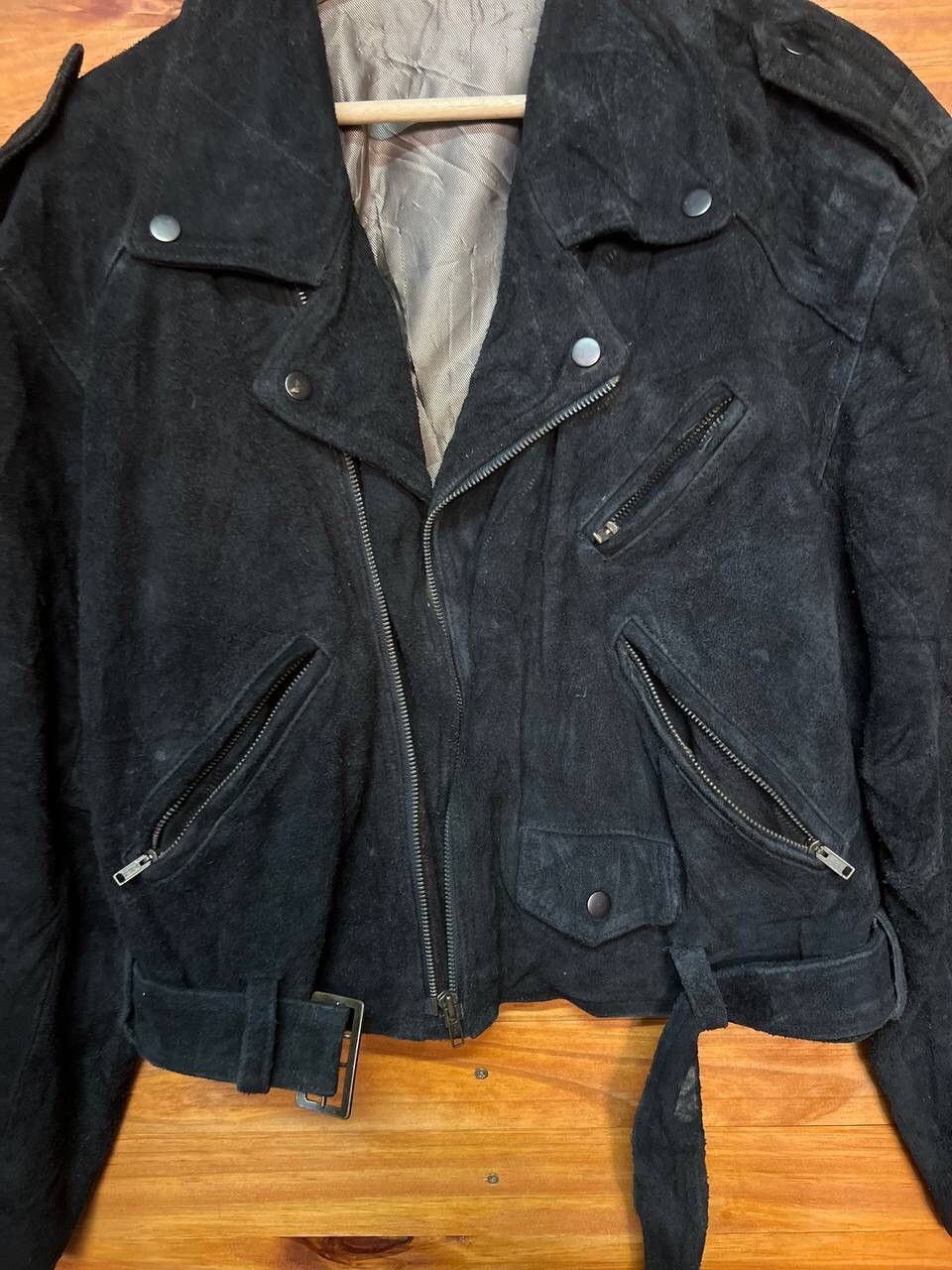 Leather VINTAGE SUEDE LEATHER BIKER JACKET Size US M / EU 48-50 / 2 - 11 Thumbnail