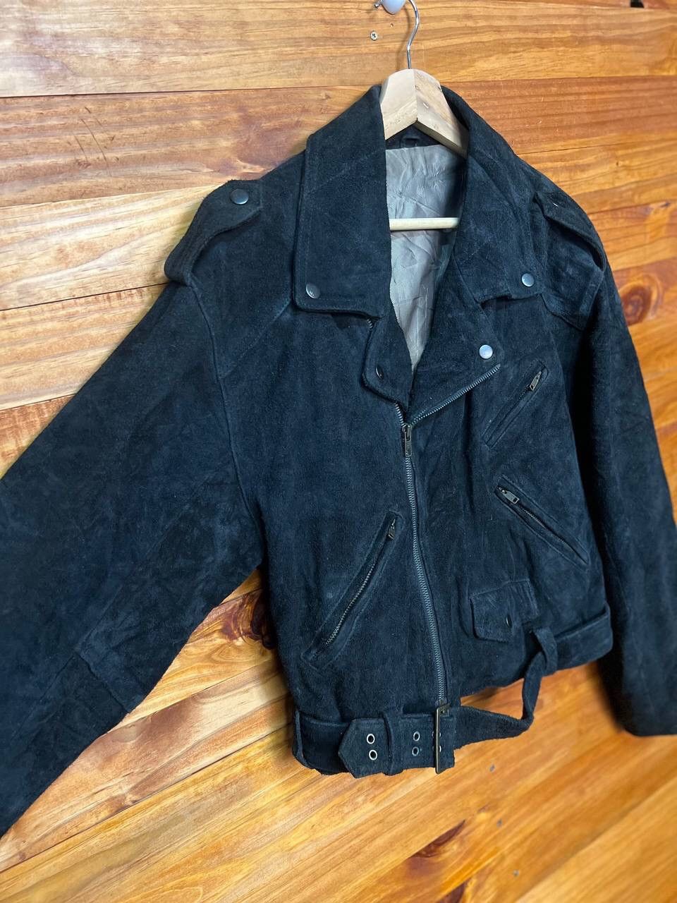 Leather VINTAGE SUEDE LEATHER BIKER JACKET Size US M / EU 48-50 / 2 - 5 Thumbnail