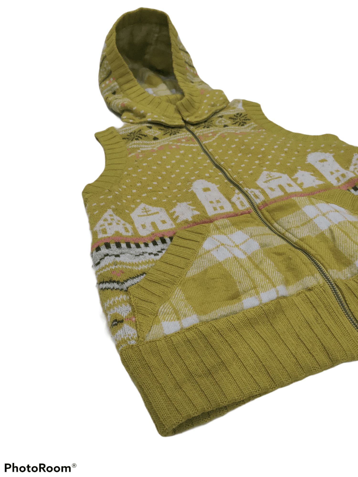 Issey Miyake VINTAGE NE-NET ISSEY MIYAKE WOOL KNITTED HOODED VEST Size US S / EU 44-46 / 1 - 4 Thumbnail