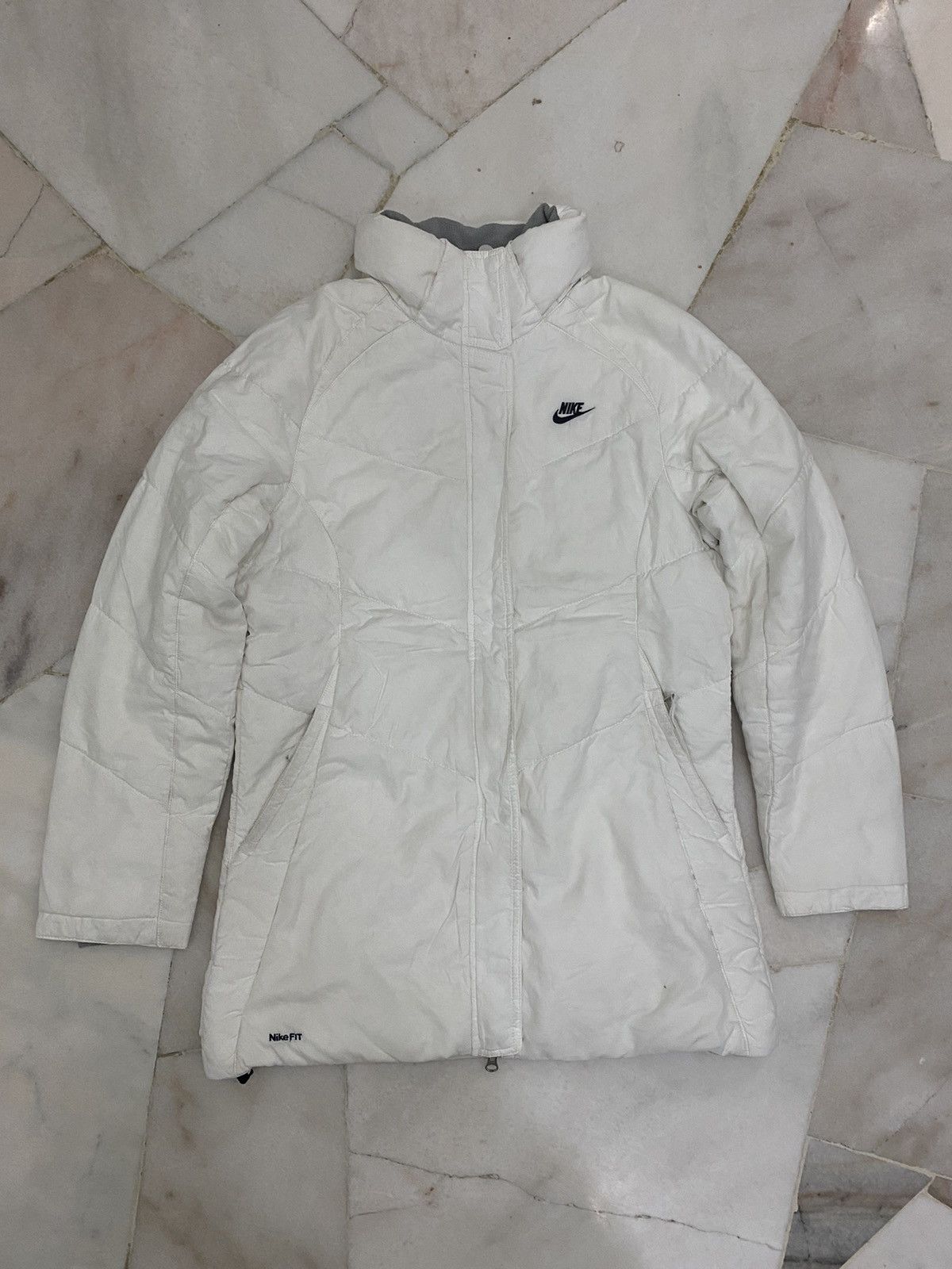 Nike × Vintage Nike Puffer Long Jacket Size US L / EU 52-54 / 3 - 3 Thumbnail
