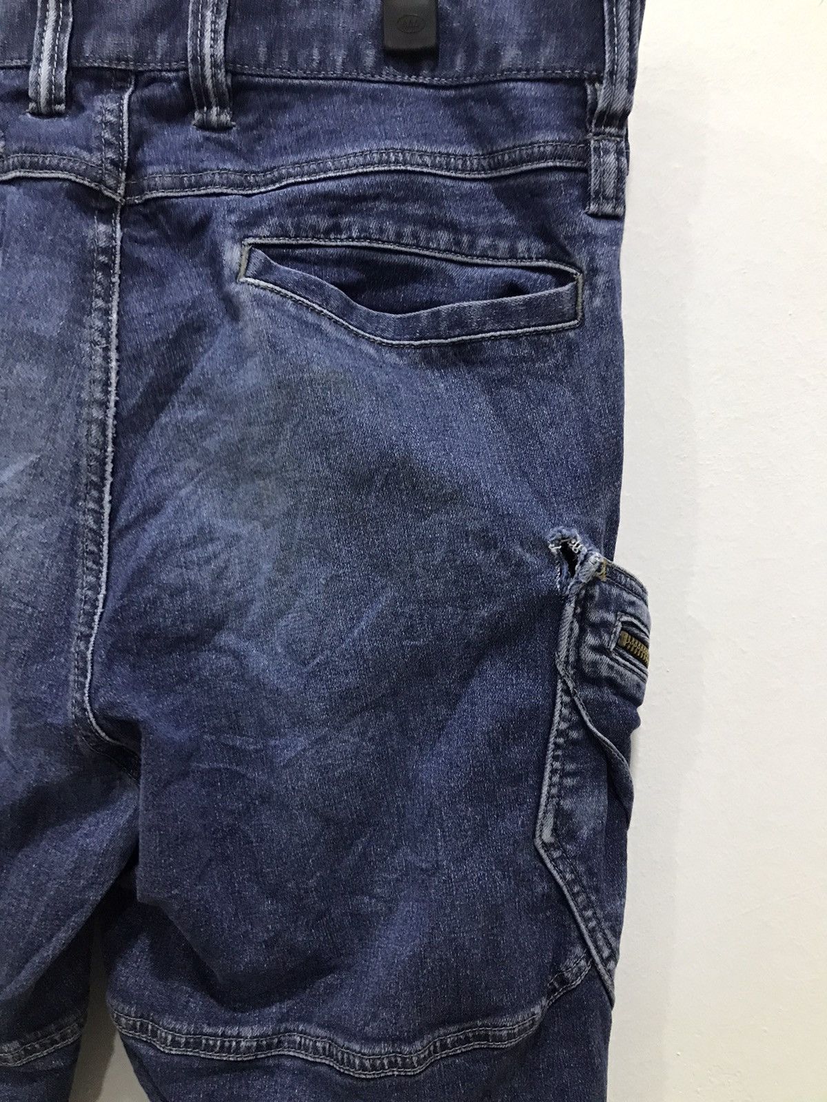 Japanese Brand Distressed TS Design multipocket cargo denim jean Size US 34 / EU 50 - 10 Thumbnail
