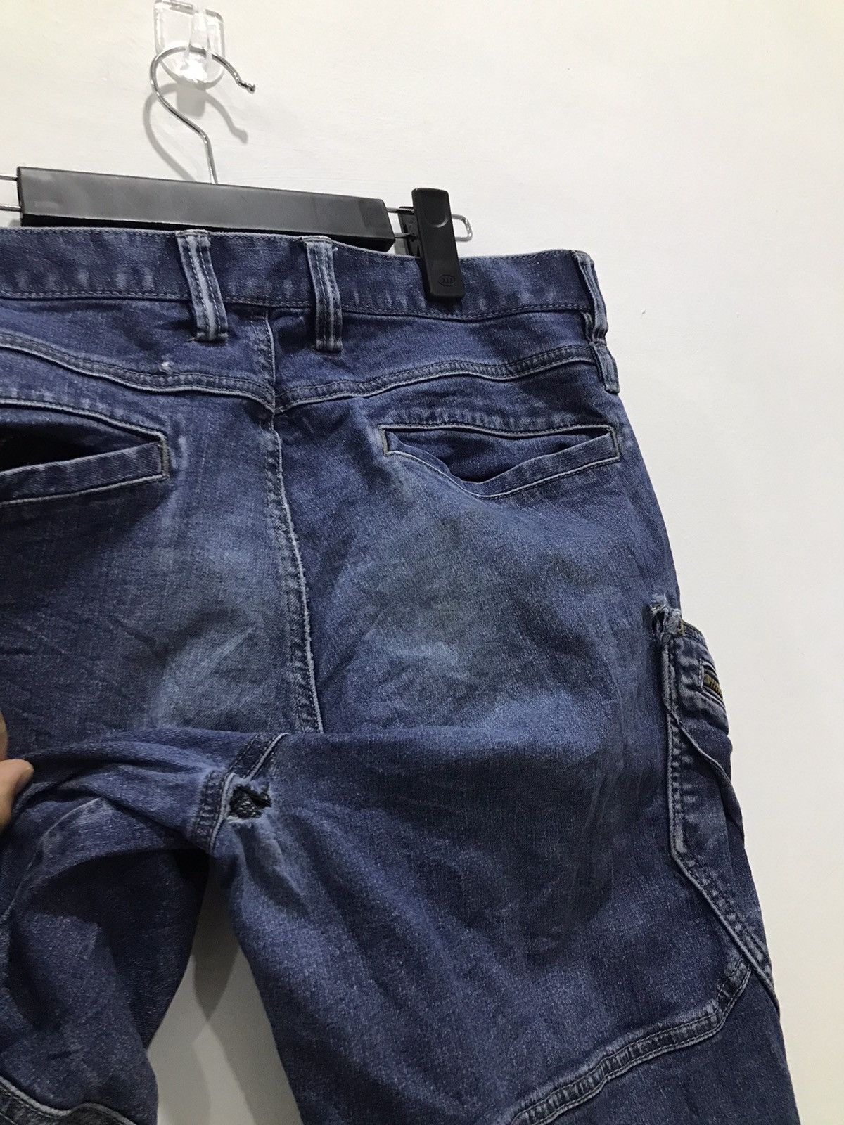 Japanese Brand Distressed TS Design multipocket cargo denim jean Size US 34 / EU 50 - 12 Thumbnail