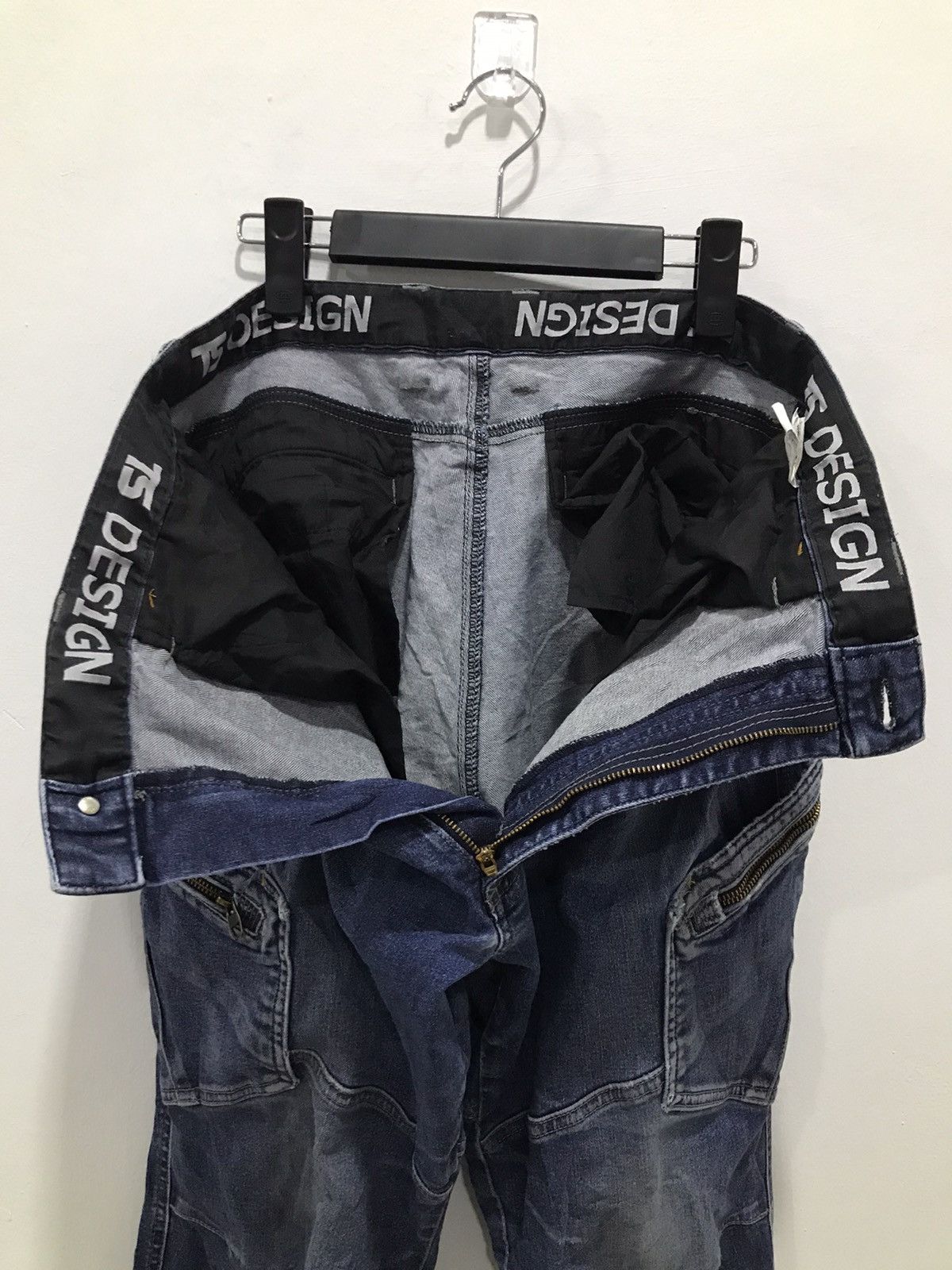 Japanese Brand Distressed TS Design multipocket cargo denim jean Size US 34 / EU 50 - 16 Thumbnail
