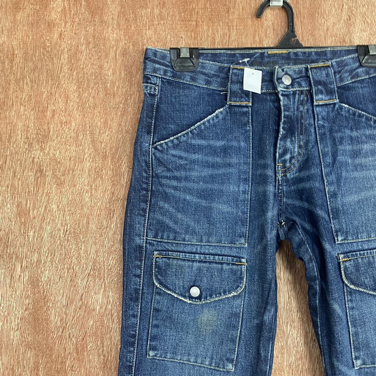 Japanese Brand DLL Tanker Zip Blue Denim multipocket japan Pants #1916 Size 26" / US 2 / IT 38 - 6 Thumbnail