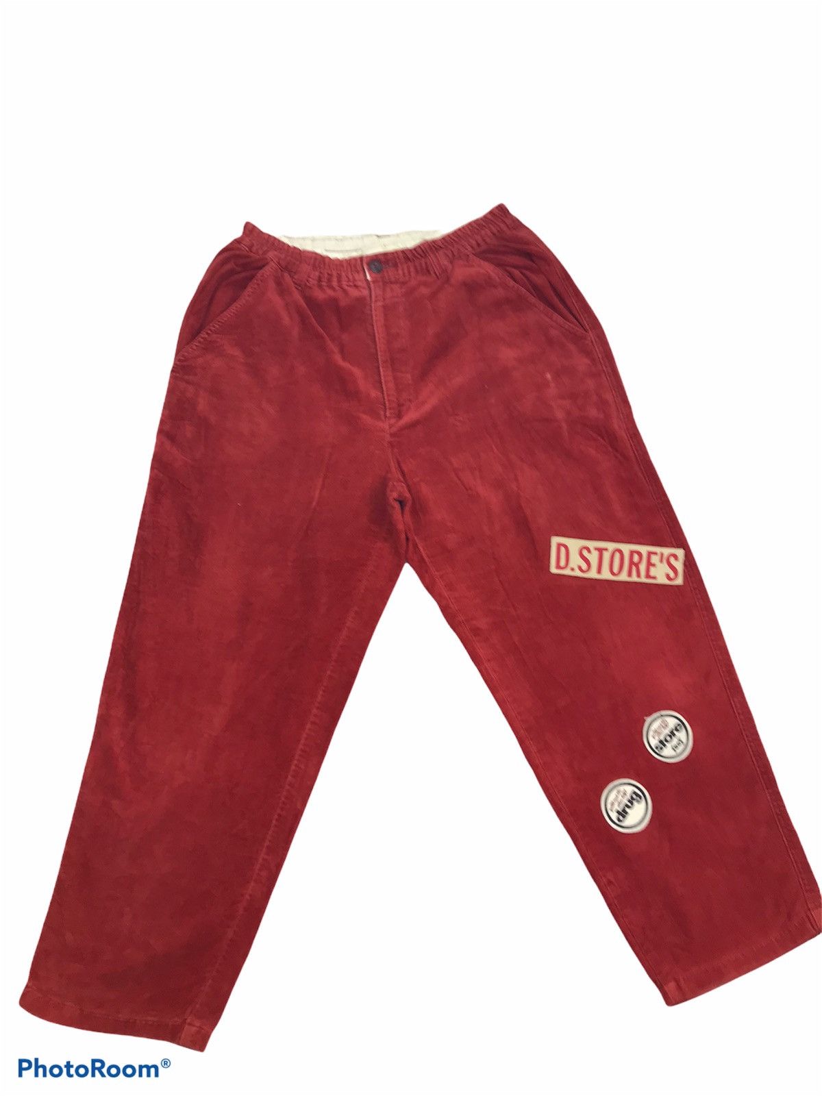 Japanese Brand Drug Store’s Patches label Red Corduroy Pant Size US 33 - 1 Thumbnail