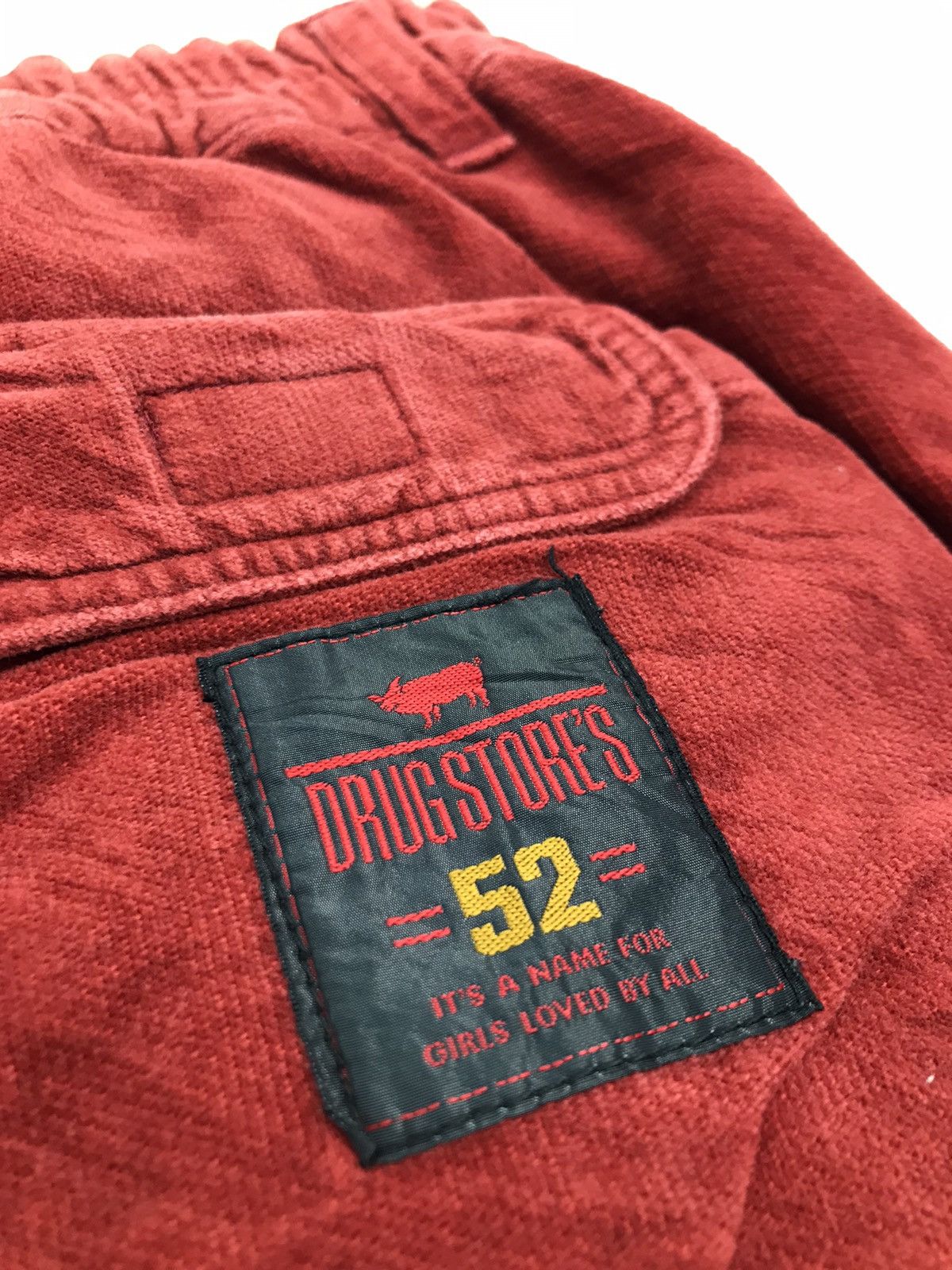Japanese Brand Drug Store’s Patches label Red Corduroy Pant Size US 33 - 18 Thumbnail