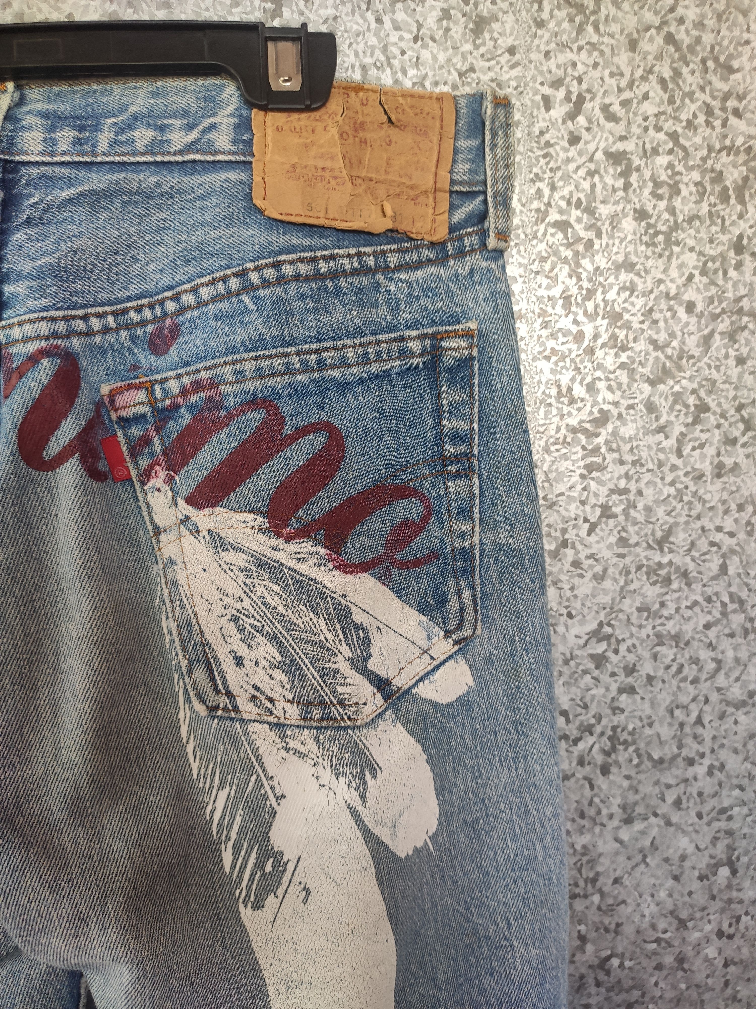 Levi's Rare Vtg 90s Vintage Levis 501 jeans X Geronimo Apache denim Size US 31 - 9 Thumbnail
