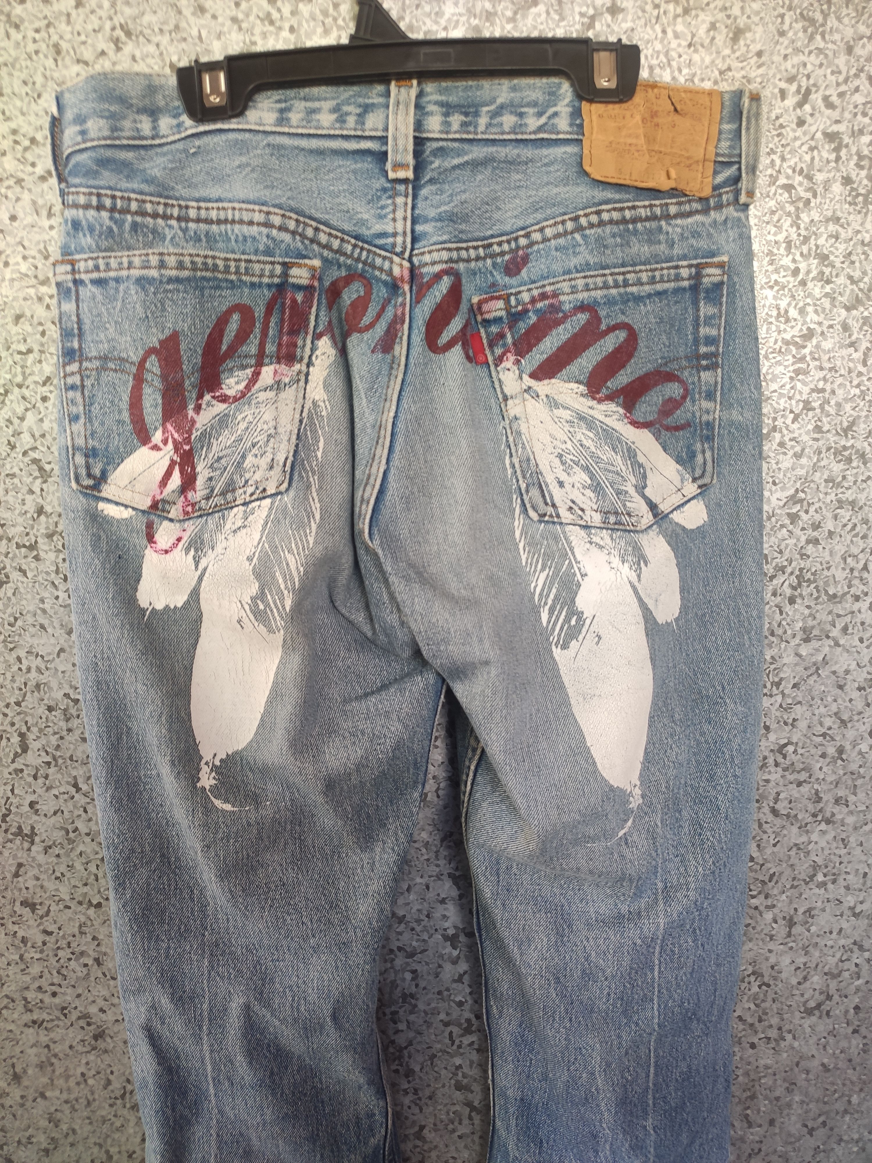 Levi's Rare Vtg 90s Vintage Levis 501 jeans X Geronimo Apache denim Size US 31 - 10 Thumbnail