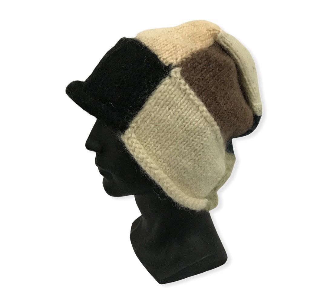image of Archival Clothing x Hat Patchwork Design Beanie Hat, Men's