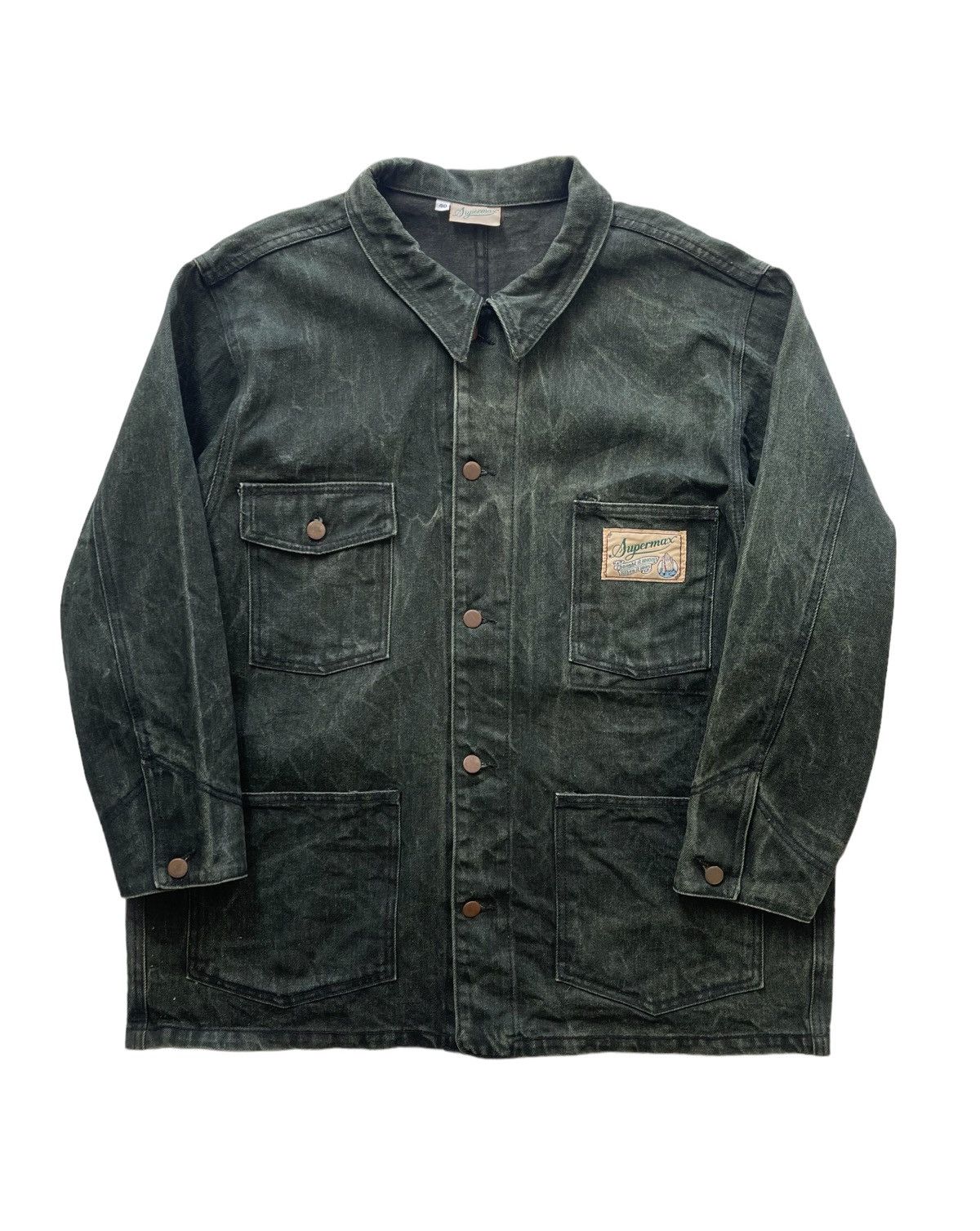 Vintage Vintage Supermax Dyed Chore jacket USA Size US XL / EU 56 / 4 - 1 Thumbnail
