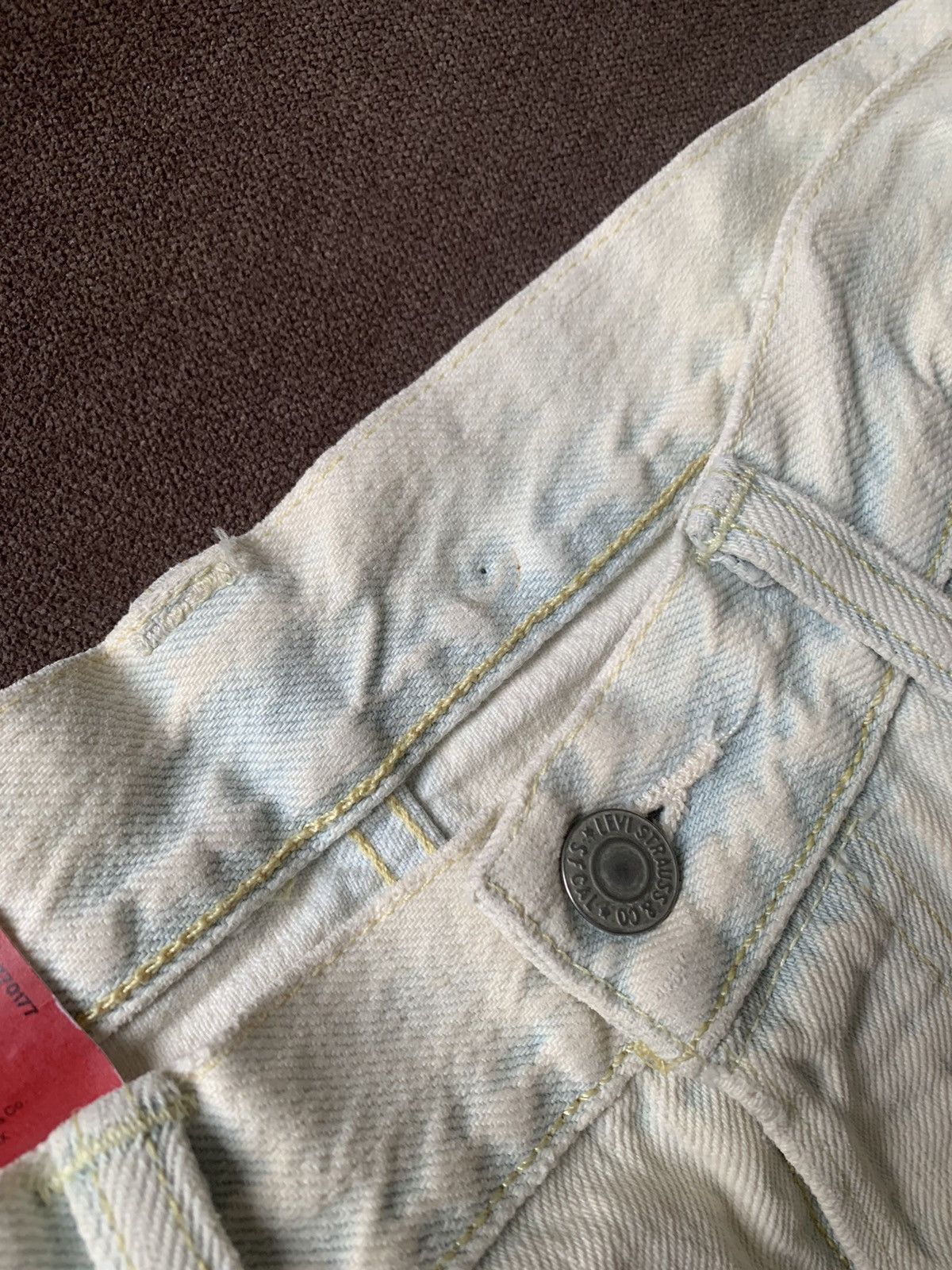 Levi's Blue Wash Levi's 501CT Acidwash Distressed Denim Beige/Blue Size US 32 / EU 48 - 16 Thumbnail
