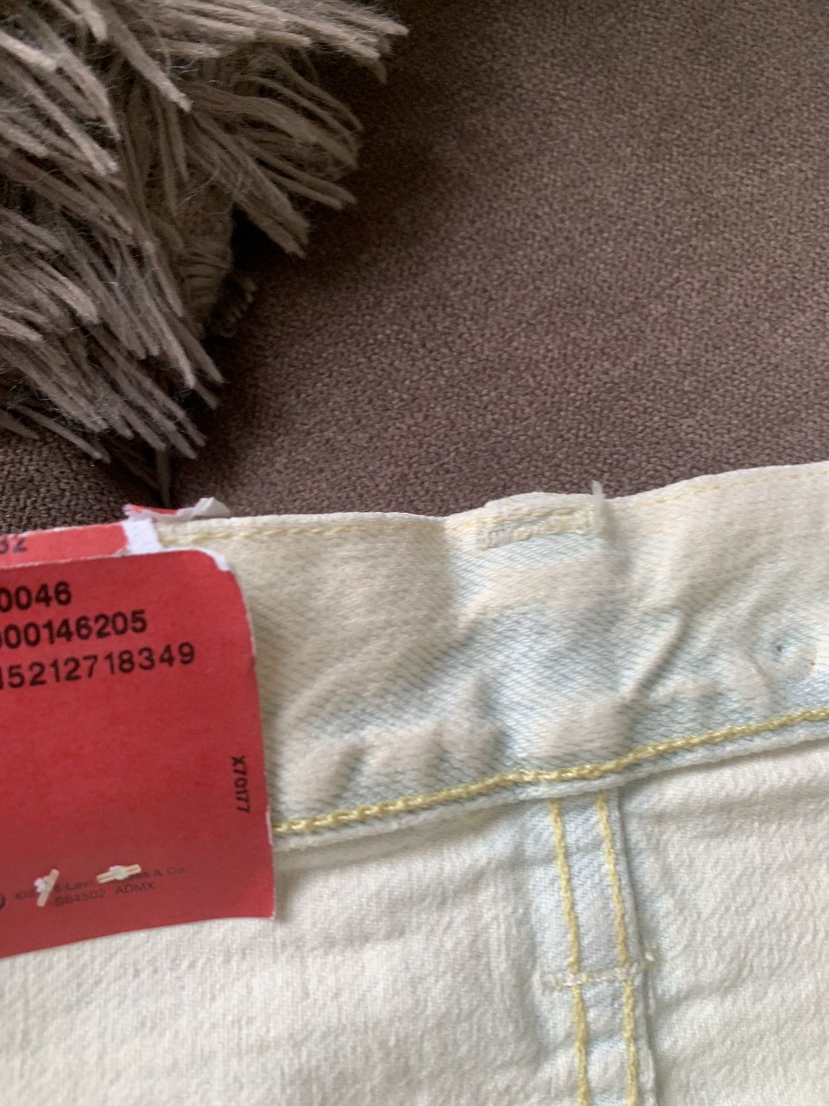 Levi's Blue Wash Levi's 501CT Acidwash Distressed Denim Beige/Blue Size US 32 / EU 48 - 14 Thumbnail