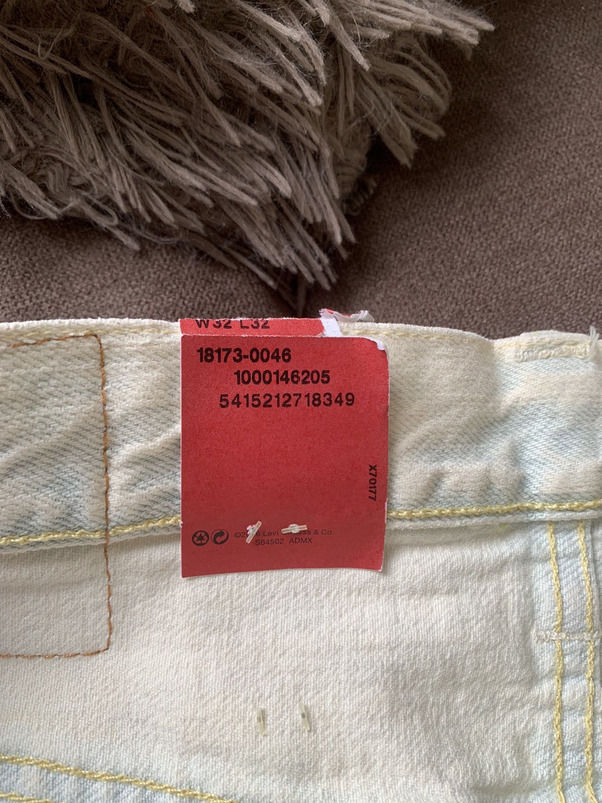 Levi's Blue Wash Levi's 501CT Acidwash Distressed Denim Beige/Blue Size US 32 / EU 48 - 15 Thumbnail