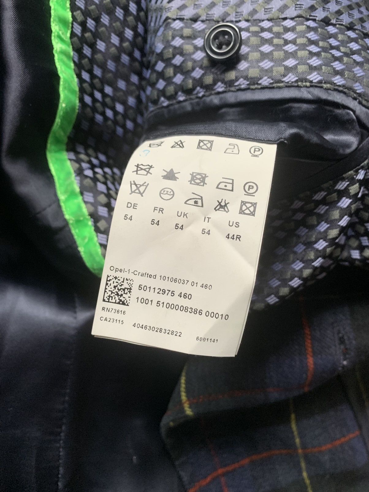 Hugo Boss Hugo Boss Linen Checked Blazer Jacket SZ 54 Size US L / EU 52-54 / 3 - 8 Thumbnail