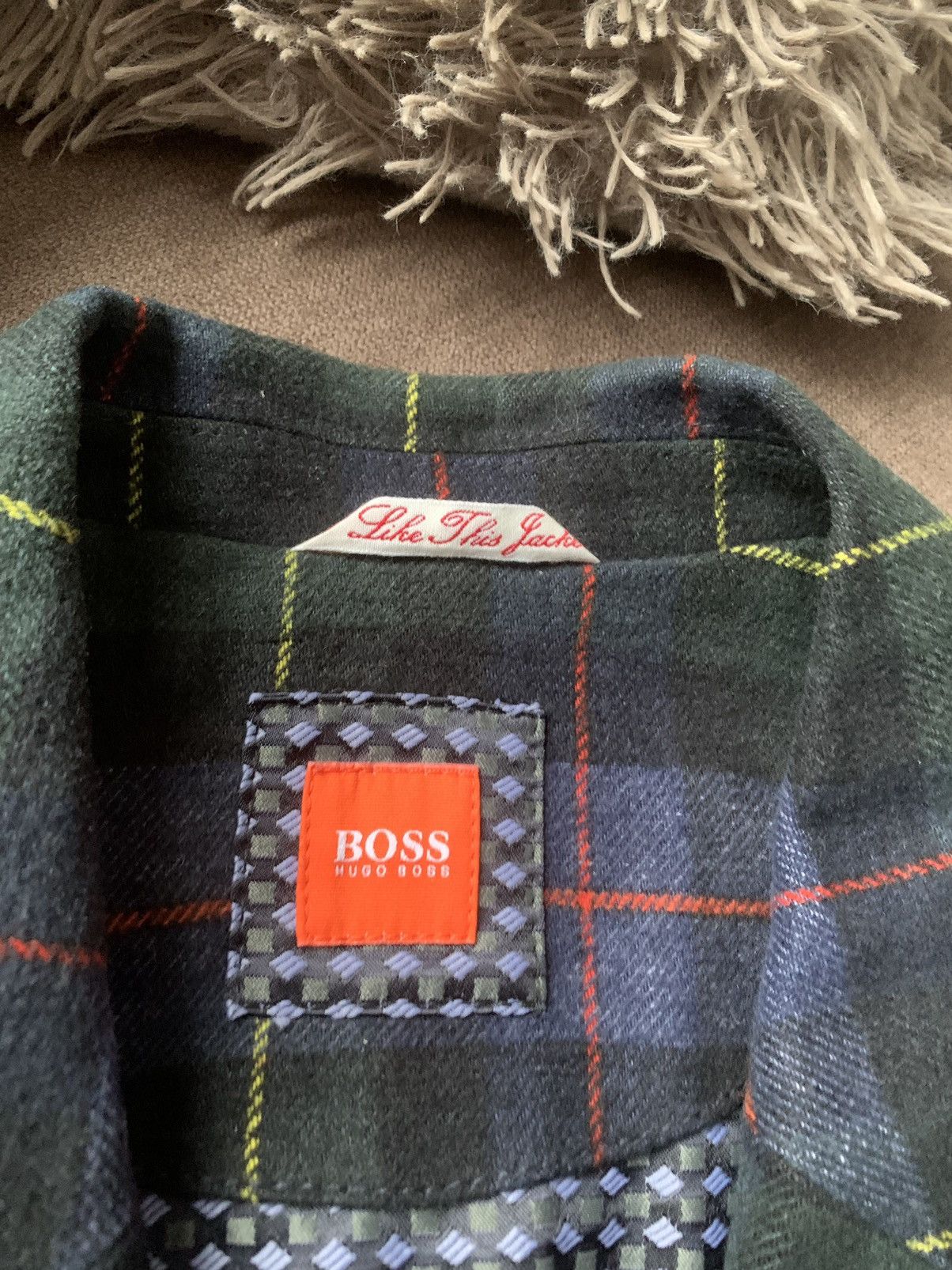 Hugo Boss Hugo Boss Linen Checked Blazer Jacket SZ 54 Size US L / EU 52-54 / 3 - 6 Thumbnail