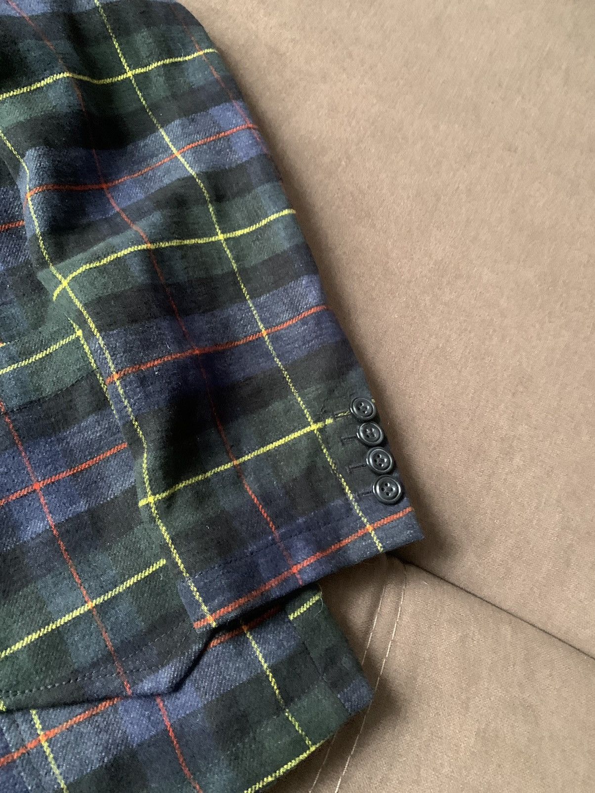 Hugo Boss Hugo Boss Linen Checked Blazer Jacket SZ 54 Size US L / EU 52-54 / 3 - 5 Thumbnail