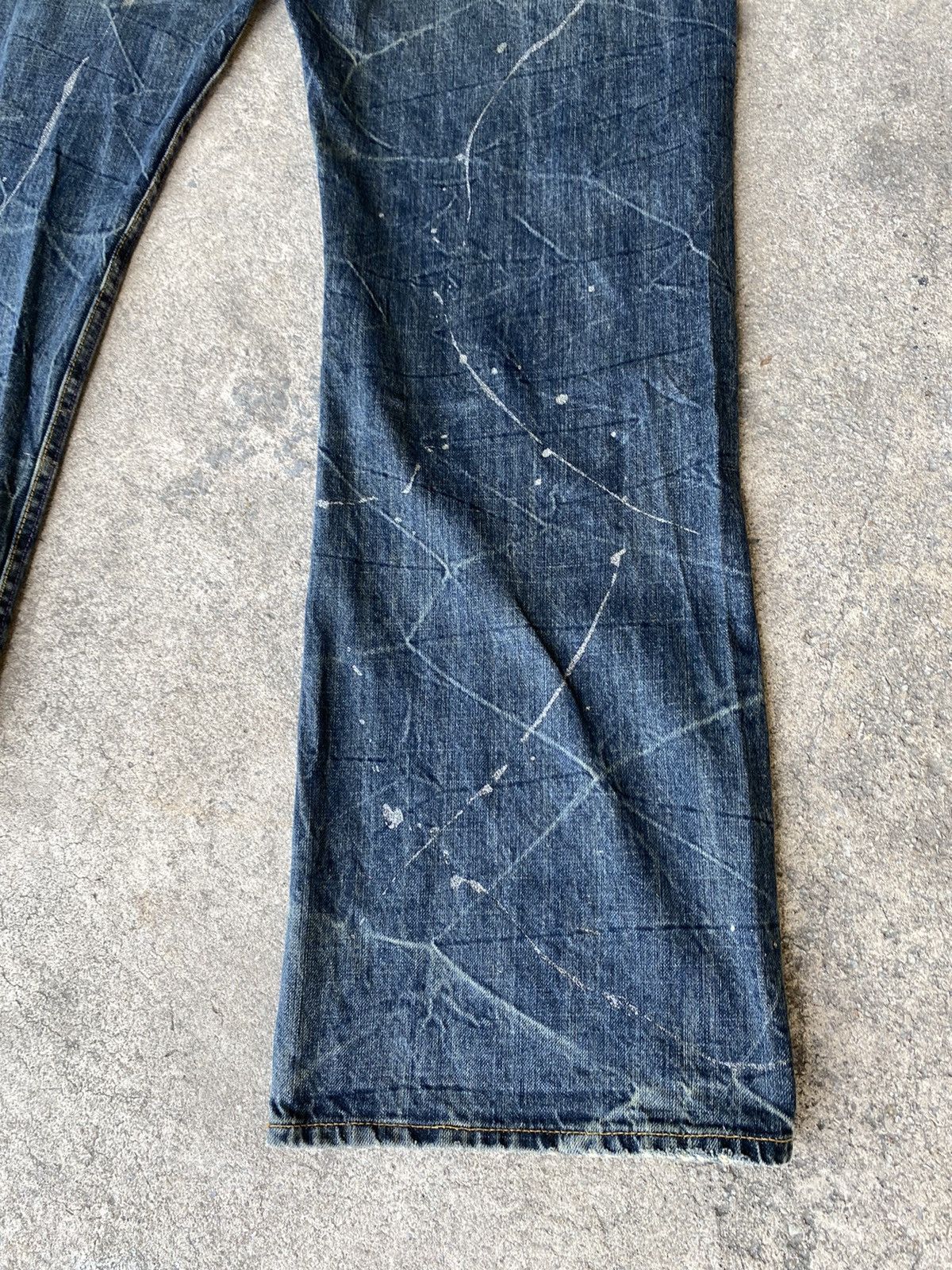 Japanese Brand FLARED💥Japanese Brand Splash Distressed Denim Size US 36 / EU 52 - 11 Thumbnail
