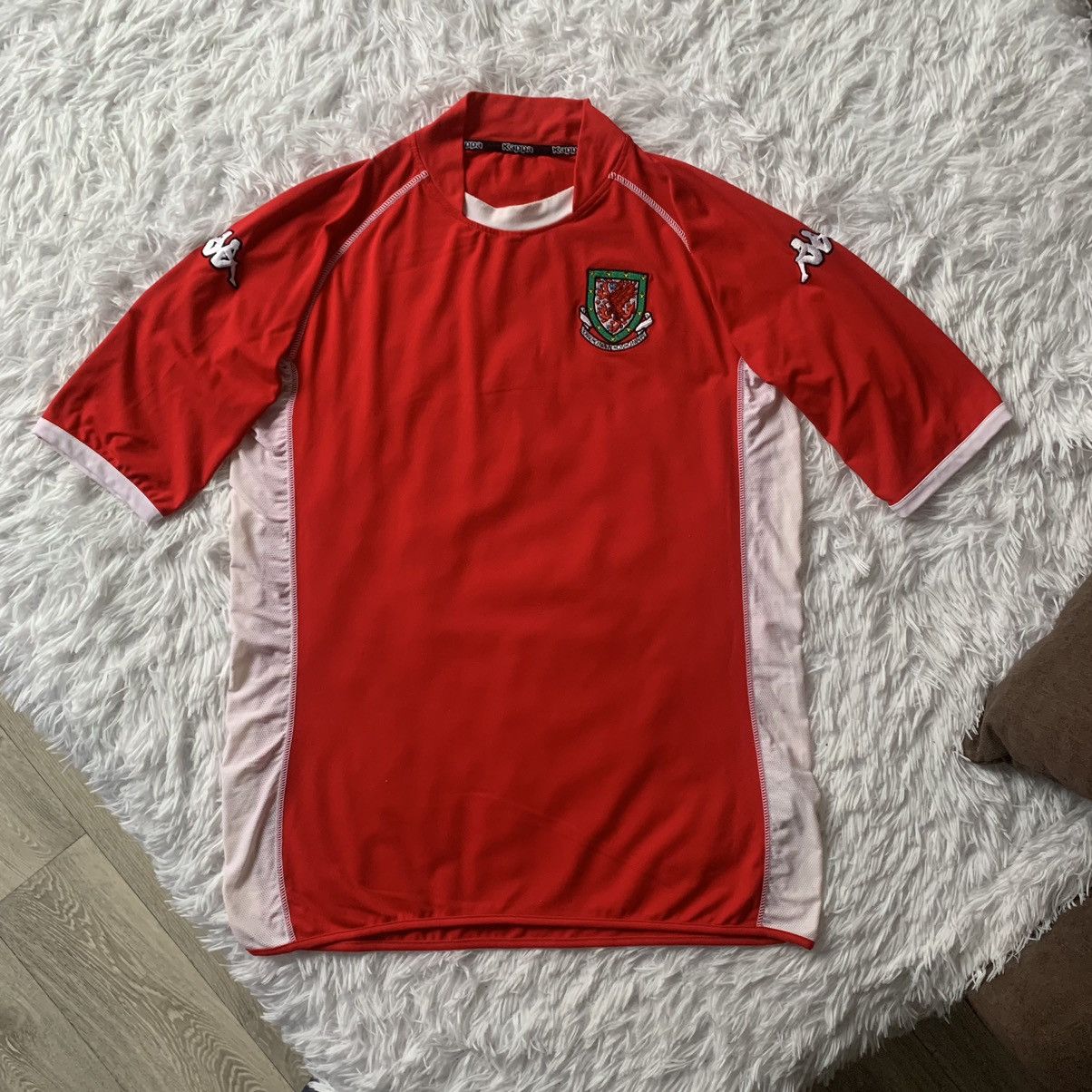 Kappa Kappa Gorau Chwarae Cyd Chwarae Wales Football Shirt Jersey Size US XL / EU 56 / 4 - 1 Thumbnail