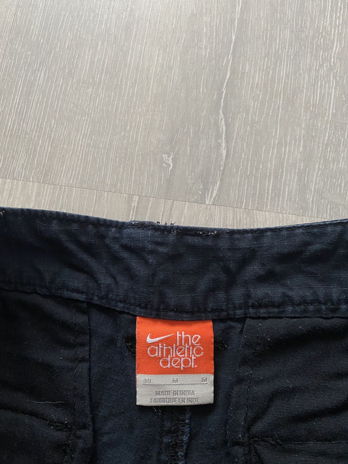 Nike × Vintage Nike vintage dark navy shorts cargo small swoosh ACG style Size US 30 / EU 46 - 4 Thumbnail