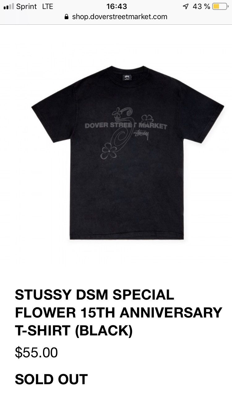 Stussy SOLD OUT Stussy DSM Exclusive Flower Graphic Tee | Grailed