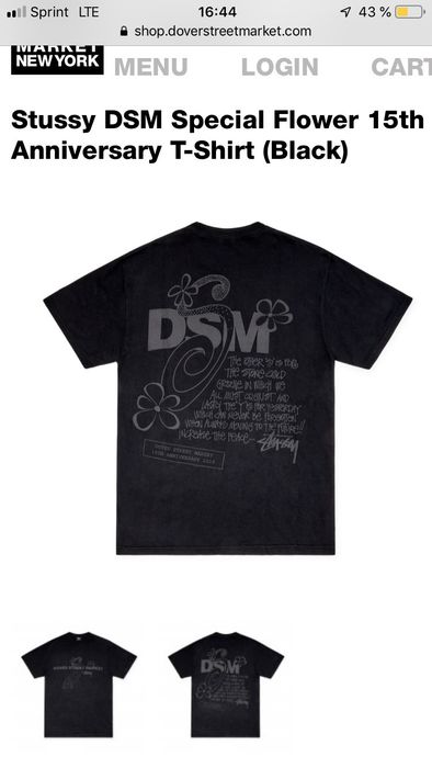 Stussy SOLD OUT Stussy DSM Exclusive Flower Graphic Tee | Grailed