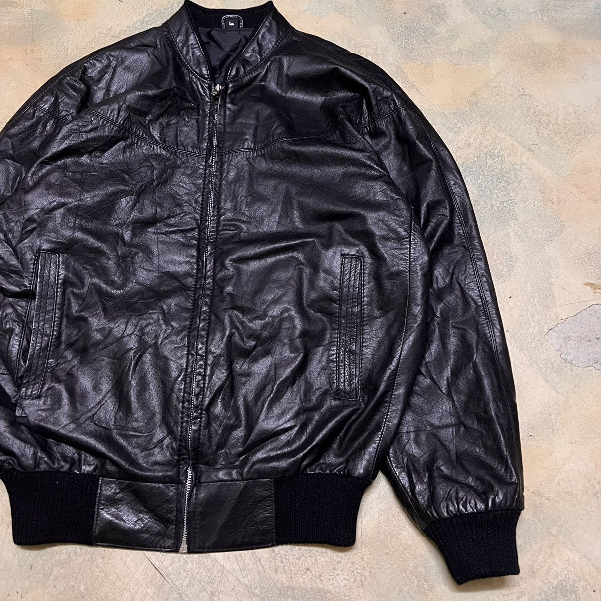 Japanese Brand Japanese Brand Leather Jacket Bomber Style Jacket Size US L / EU 52-54 / 3 - 3 Thumbnail