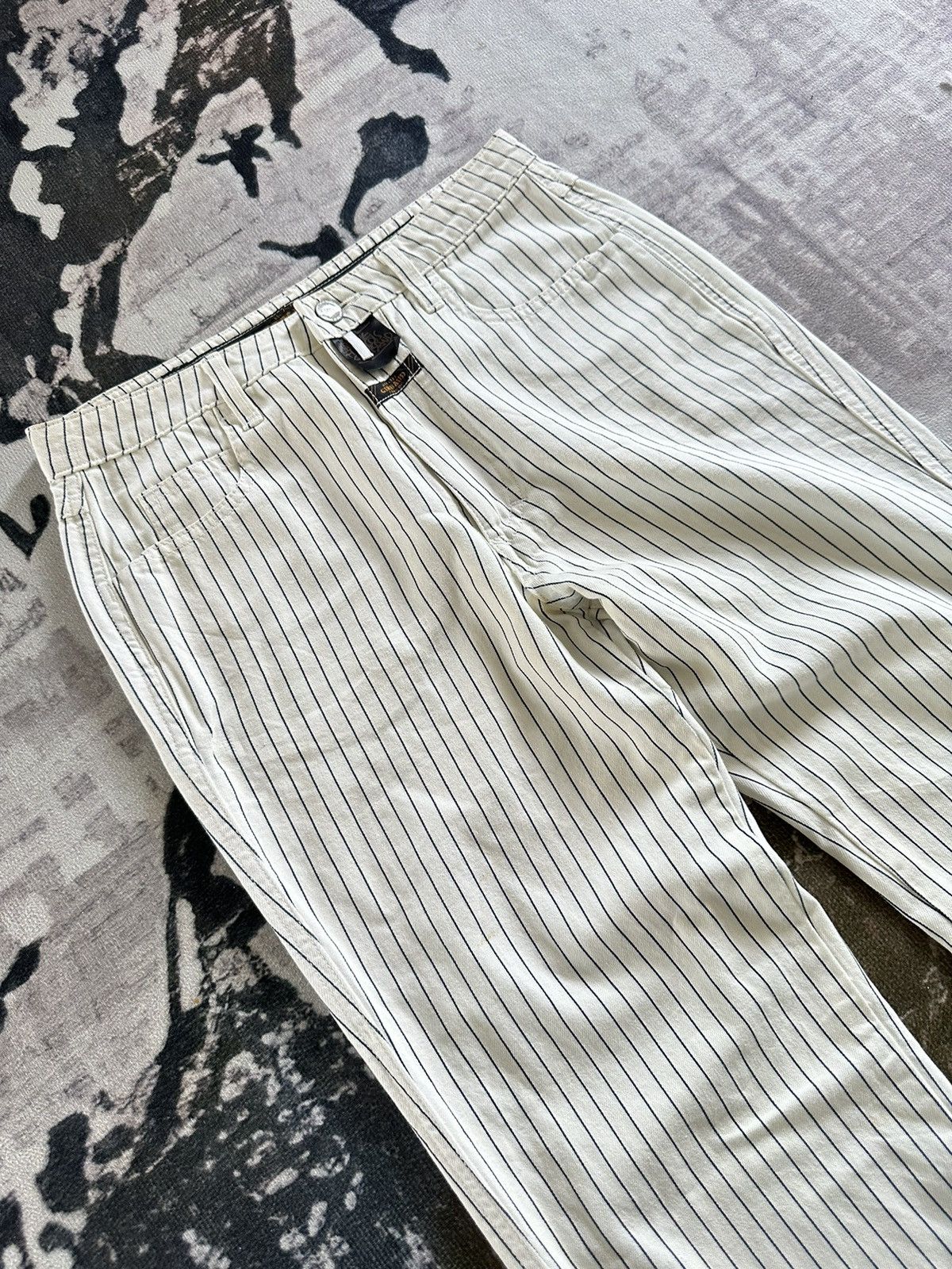 Marithe + Francois Girbaud 1980s Marithe Francois Girbaud hybrid striped pant Size US 28 / EU 44 - 3 Thumbnail