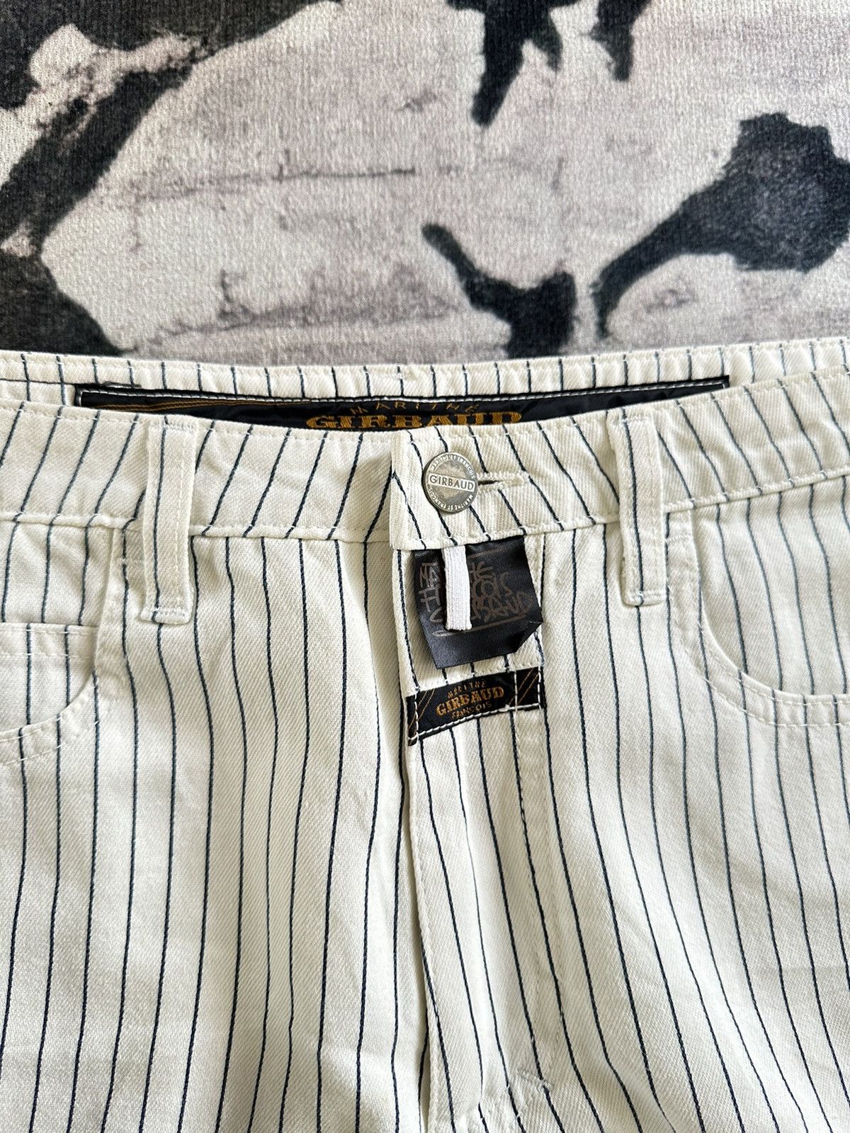 Marithe + Francois Girbaud 1980s Marithe Francois Girbaud hybrid striped pant Size US 28 / EU 44 - 4 Thumbnail