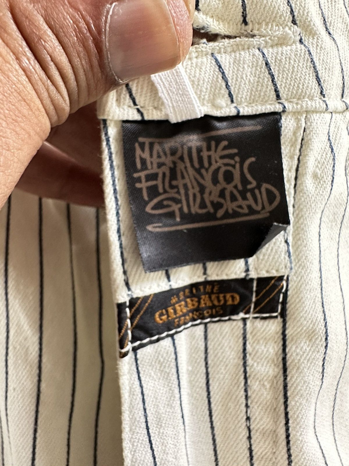 Marithe + Francois Girbaud 1980s Marithe Francois Girbaud hybrid striped pant Size US 28 / EU 44 - 9 Thumbnail