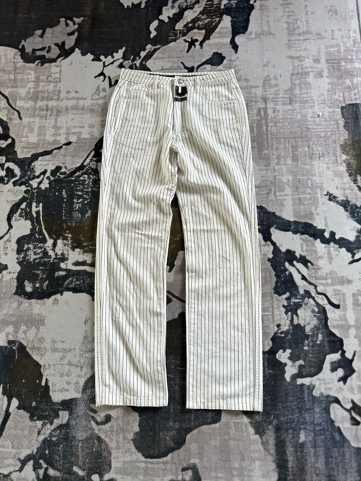 Marithe + Francois Girbaud 1980s Marithe Francois Girbaud hybrid striped pant Size US 28 / EU 44 - 1 Thumbnail