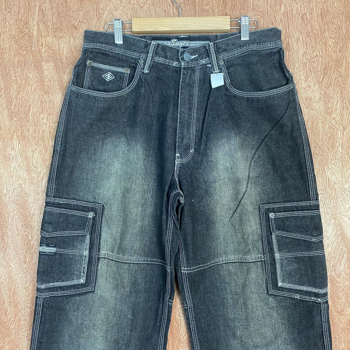 Chance The Rapper DLL Enyce Black baggy Multipocket Denim Jeans Pants #1902 Size US 32 / EU 48 - 2 Thumbnail