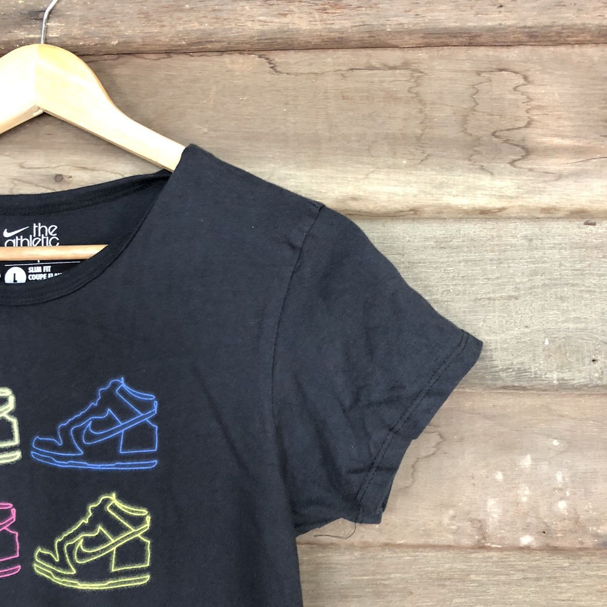 Nike Nike Black Shoes Logo Tshirt #2940 Size L / US 10 / IT 46 - 4 Thumbnail