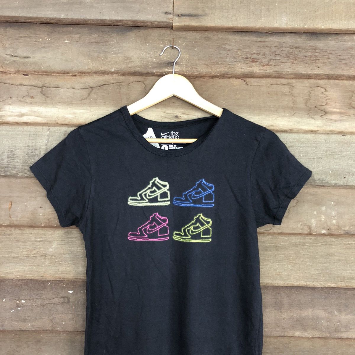 Nike Nike Black Shoes Logo Tshirt #2940 Size L / US 10 / IT 46 - 2 Thumbnail